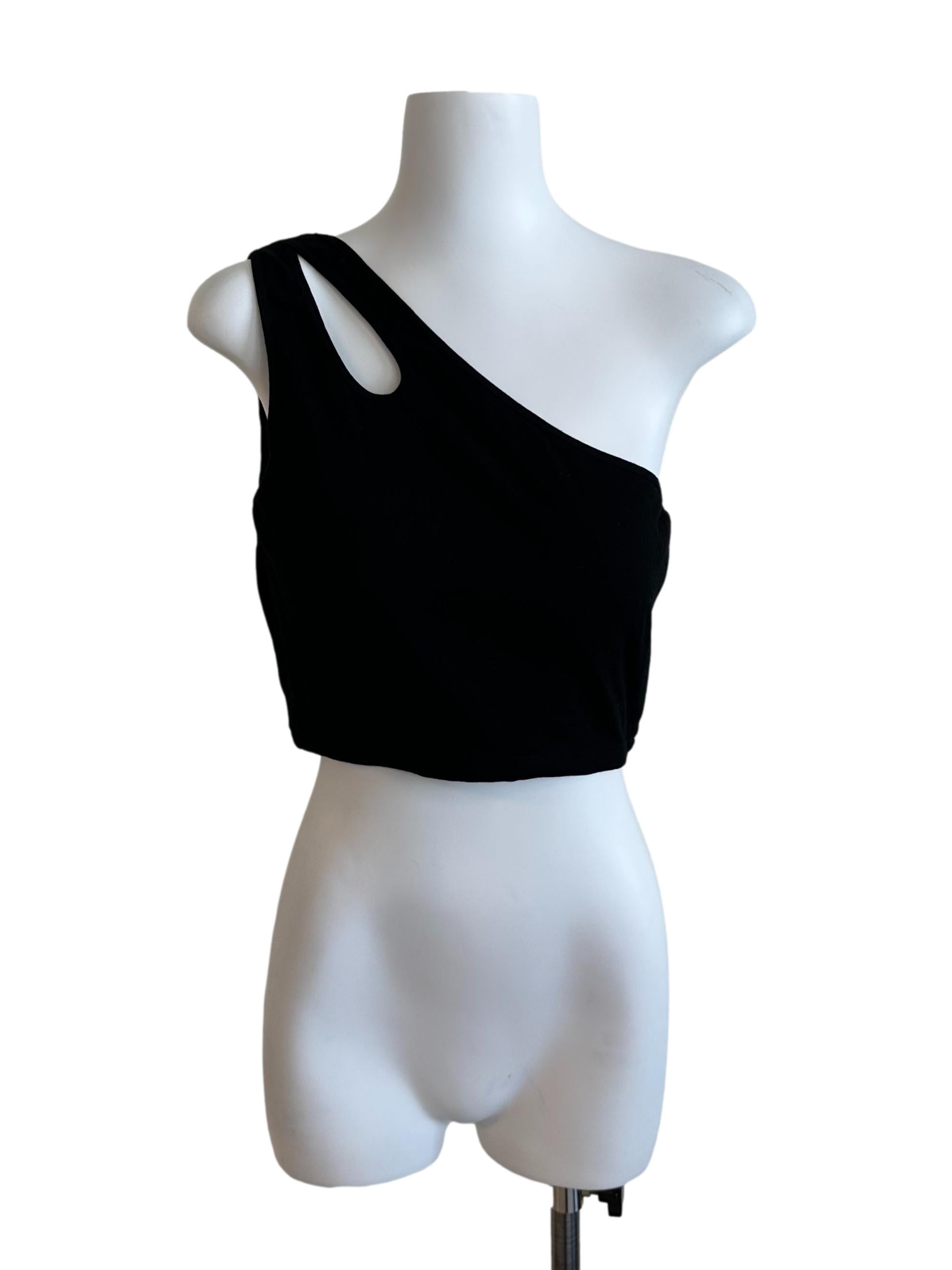 Onyx Black Asymmetrical Top