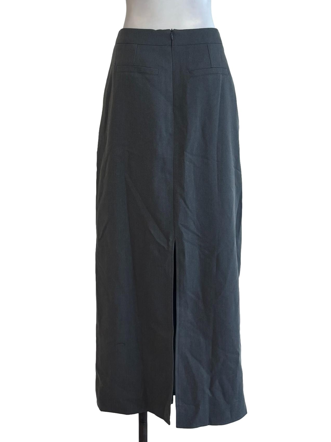 Seal Grey Straight Skirt