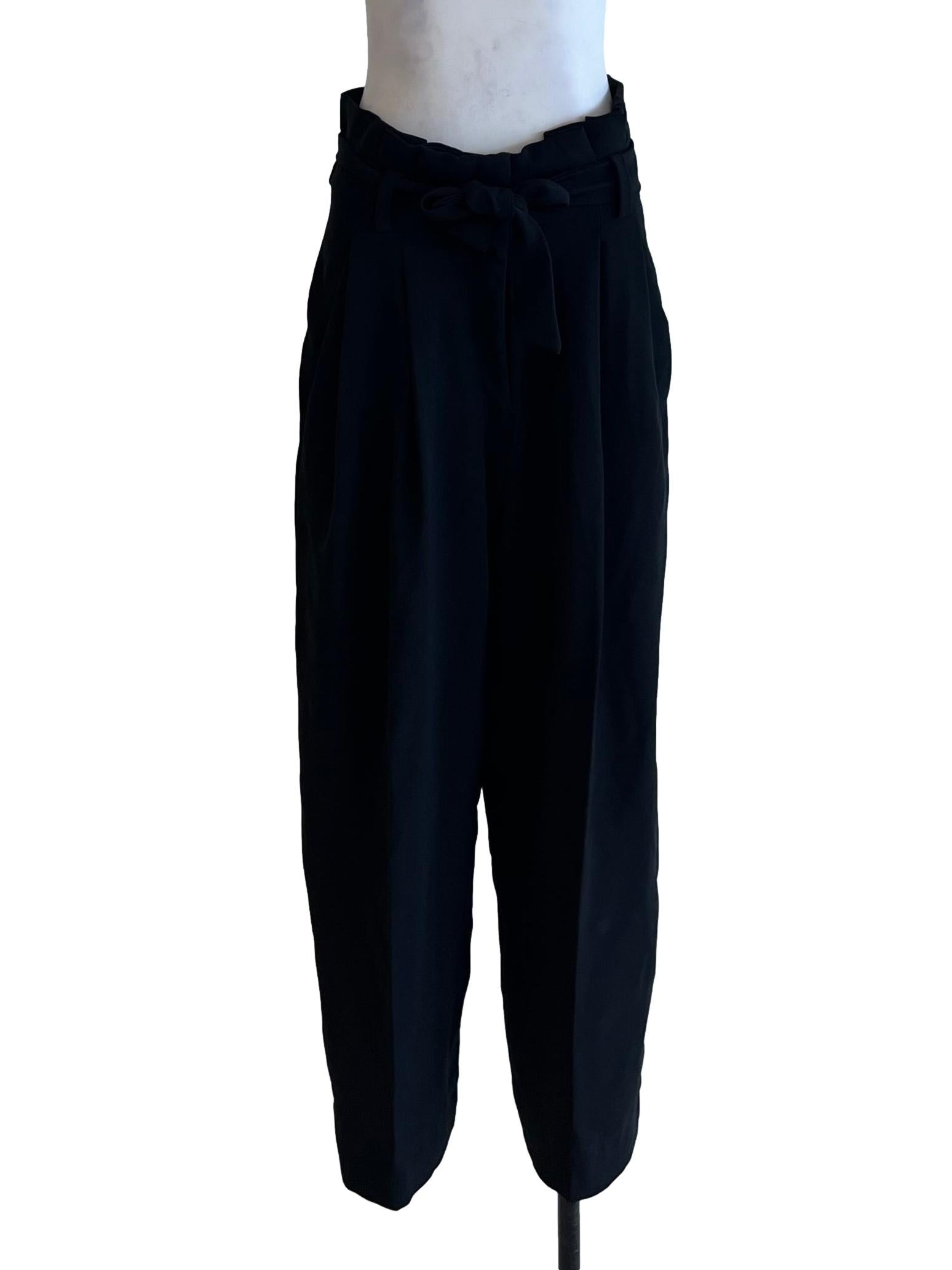 Black High-Waisted Formal Pants