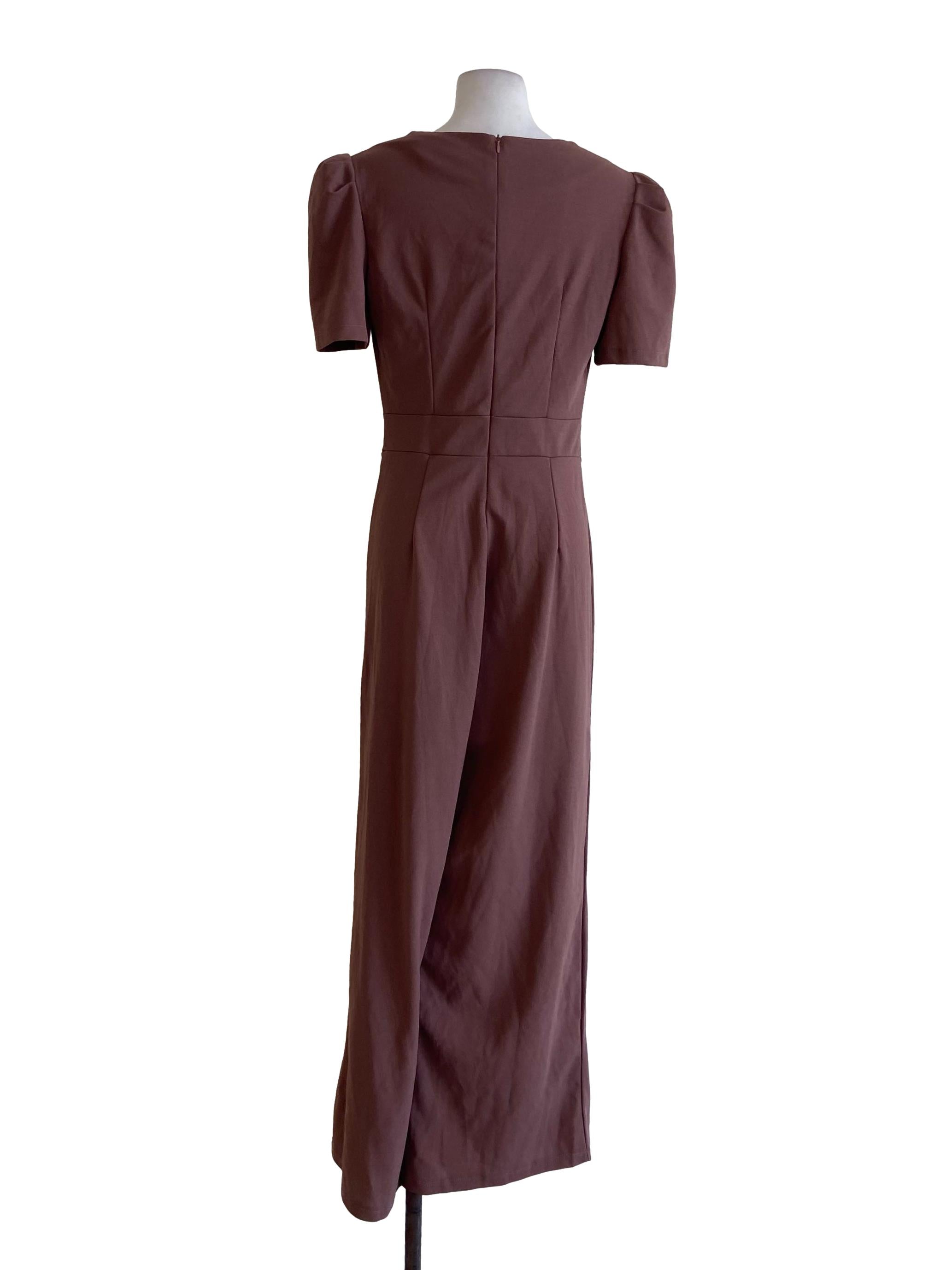 Blush Pink Juliet Sleeve Square Neck Jumpsuit