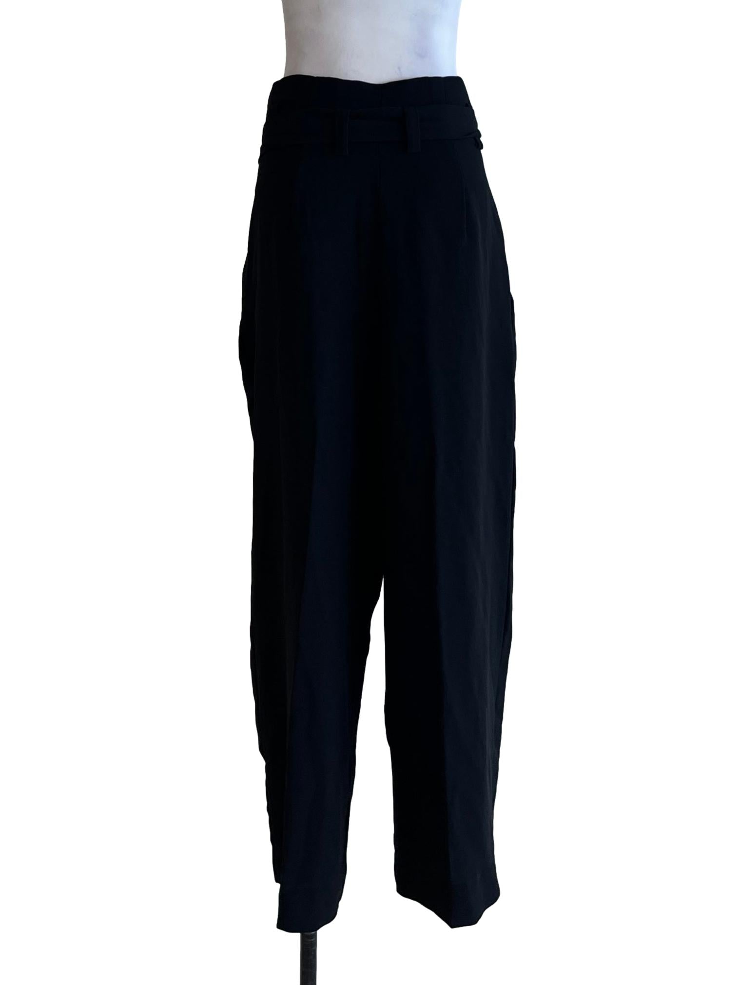Black High-Waisted Formal Pants