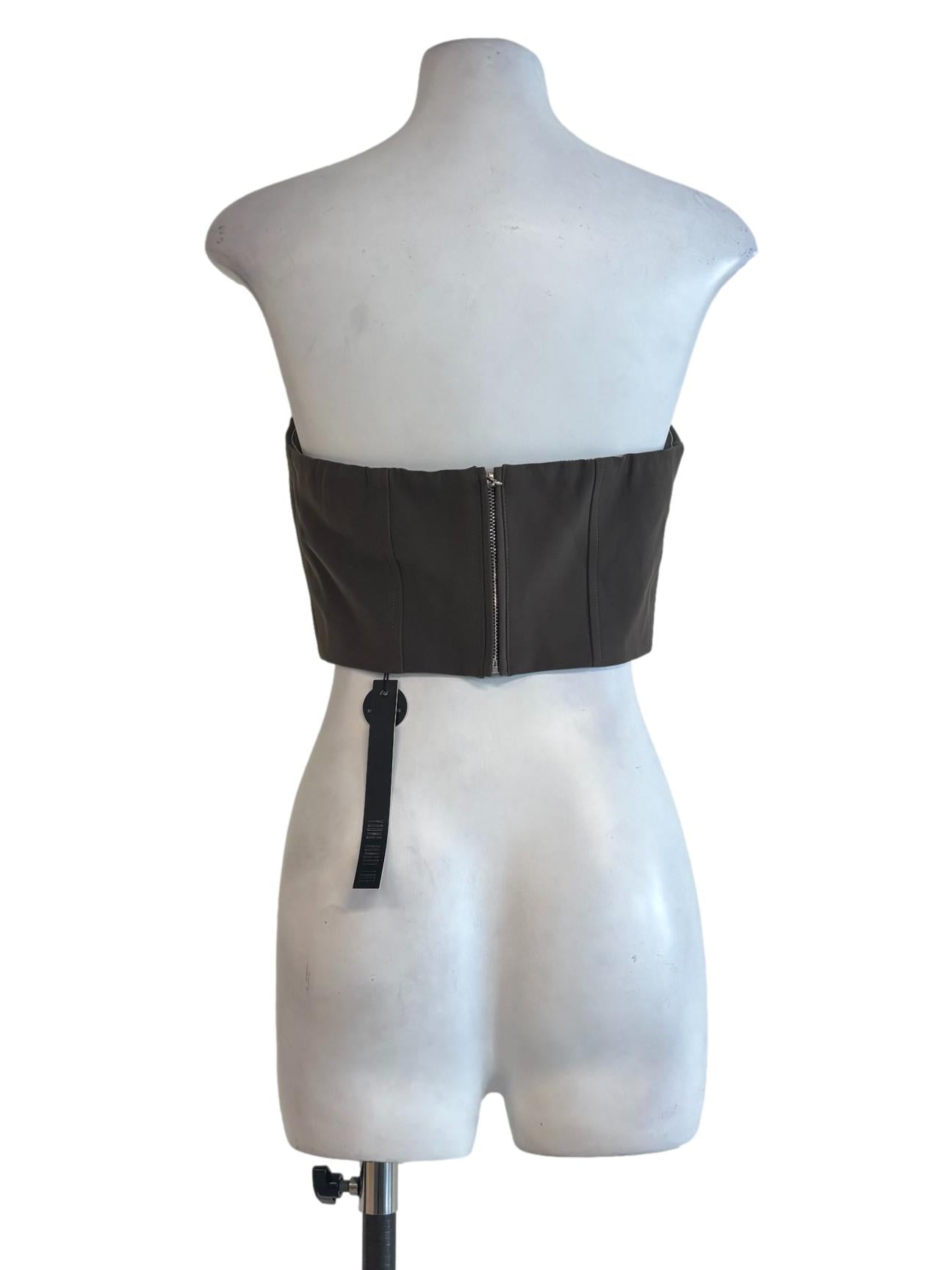 Buff Brown Strapless Top