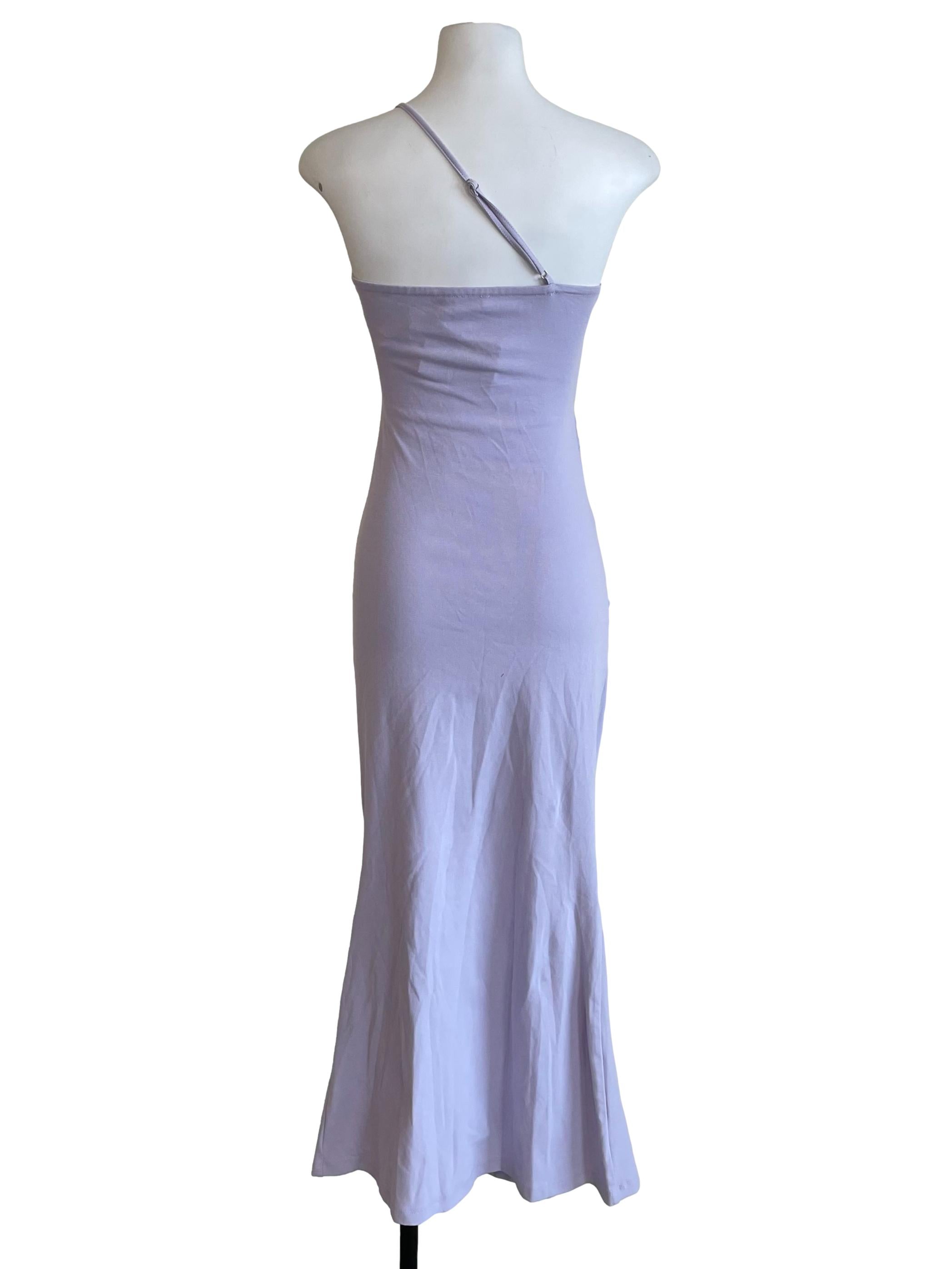 Pastel Purple Draped Bodycon Dress
