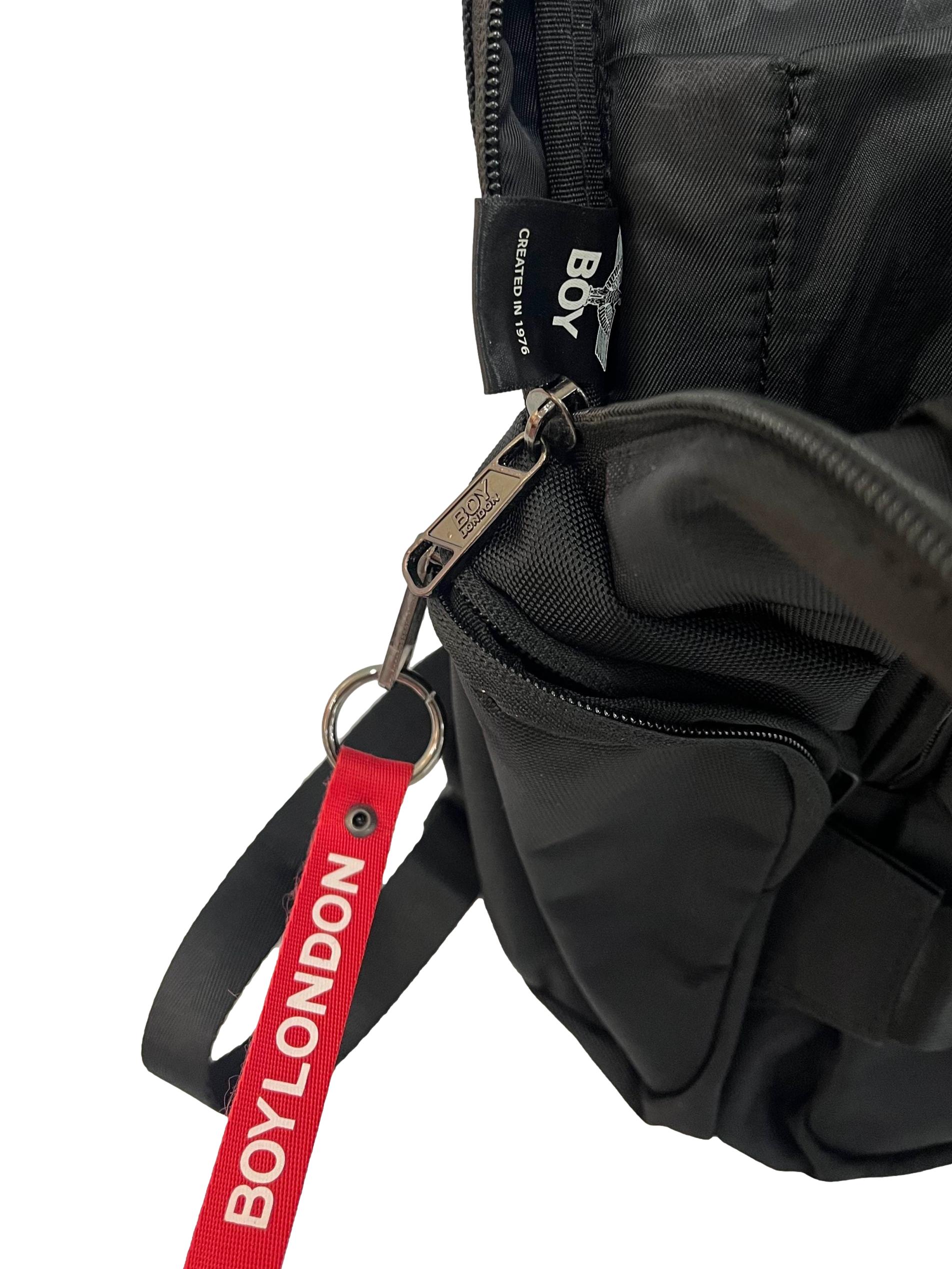 Black Backpack With Buckle Details