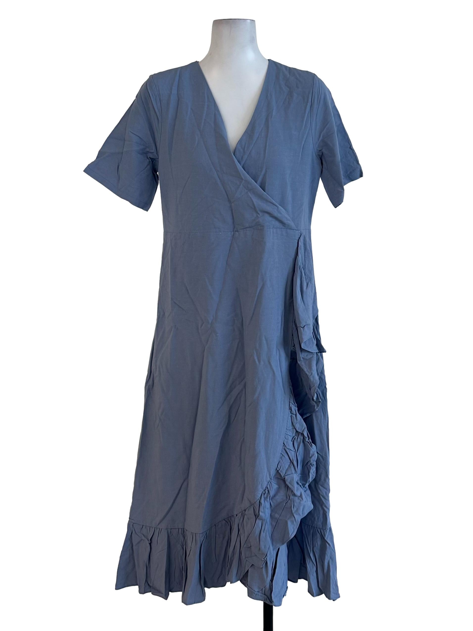 Violet Blue Plain Dress