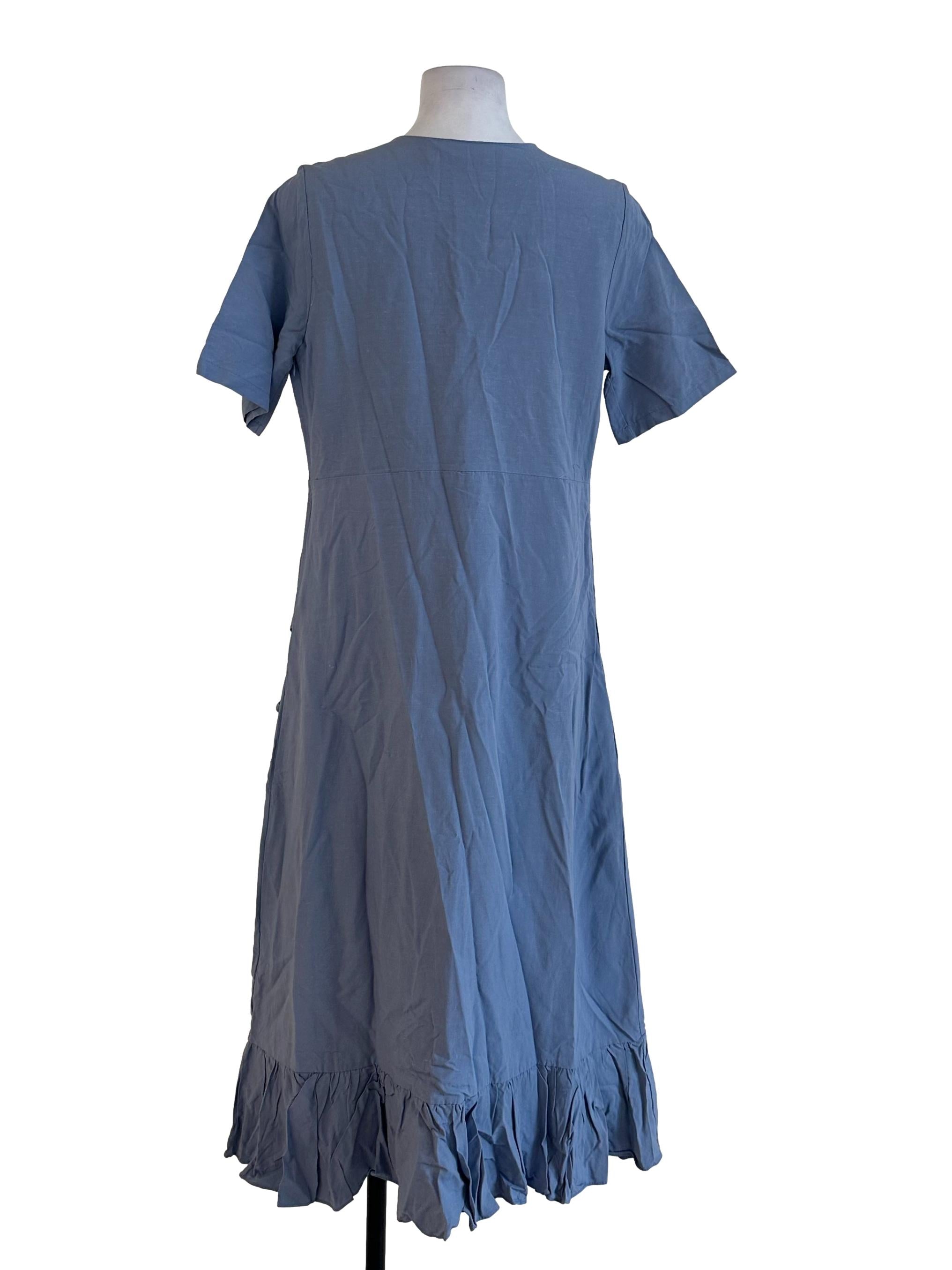 Violet Blue Plain Dress