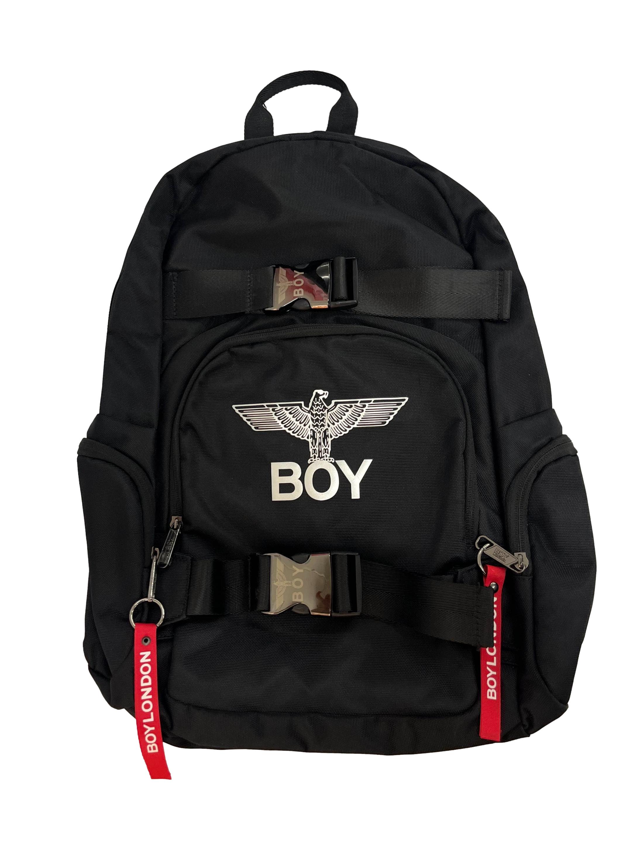Black Backpack With Buckle Details