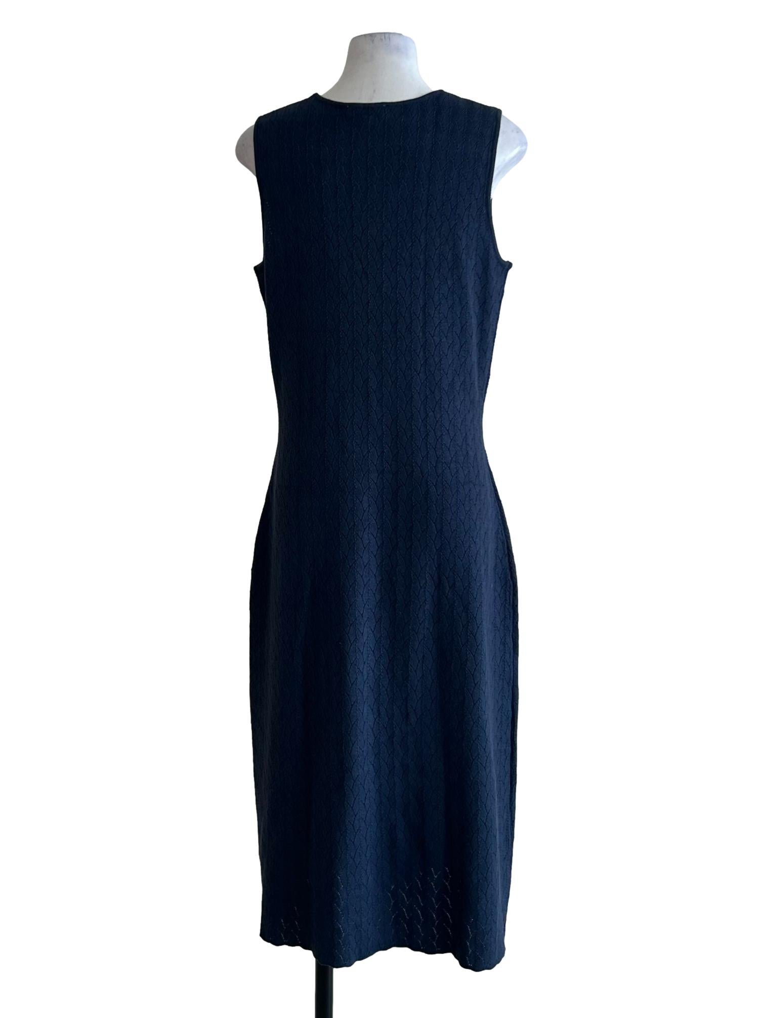 Blue Knit Sleveeless Dress