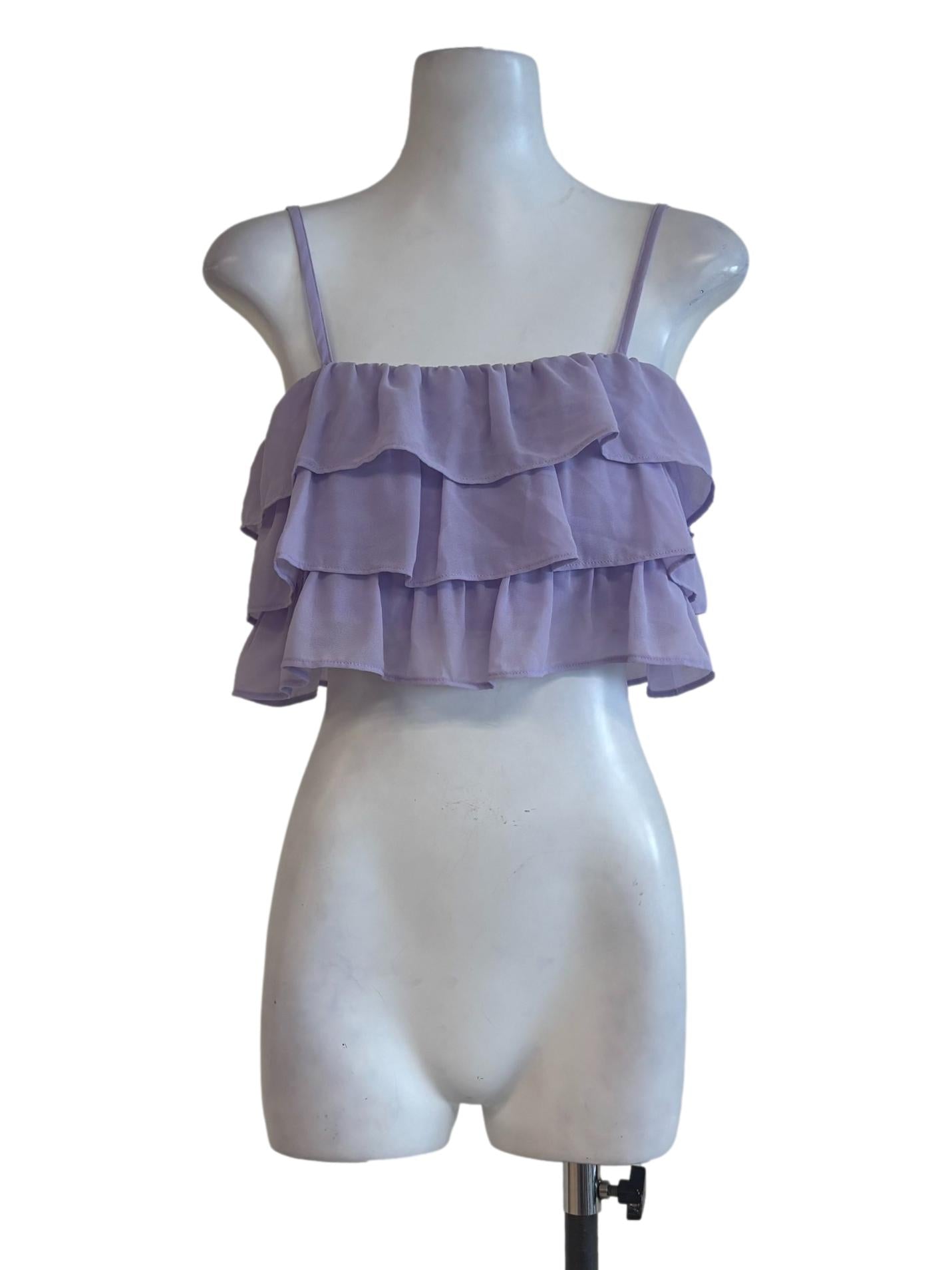 Periwinkle Ruffled Camisole Top