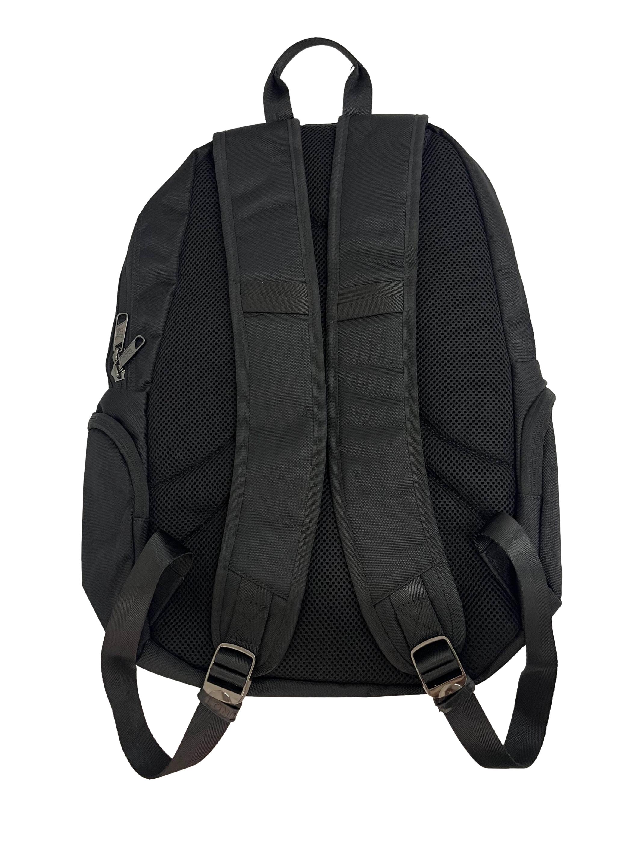 Black Backpack With Buckle Details