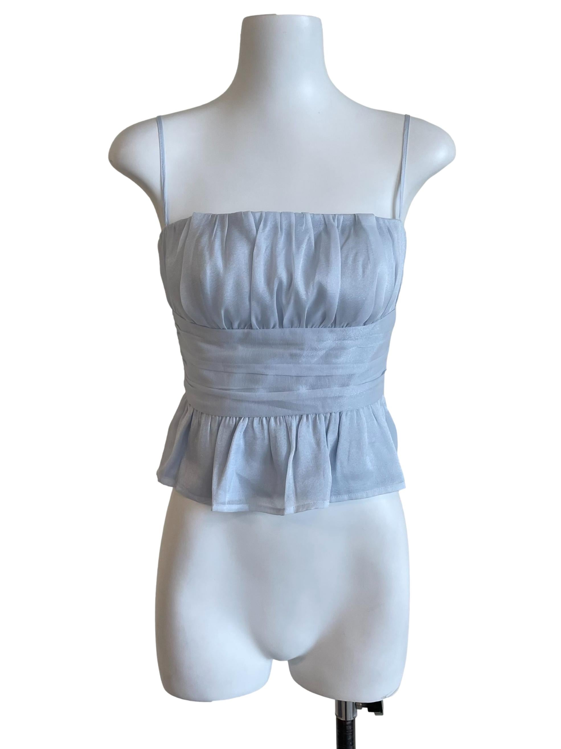 Frost Blue Mesh Sweet Mini Top