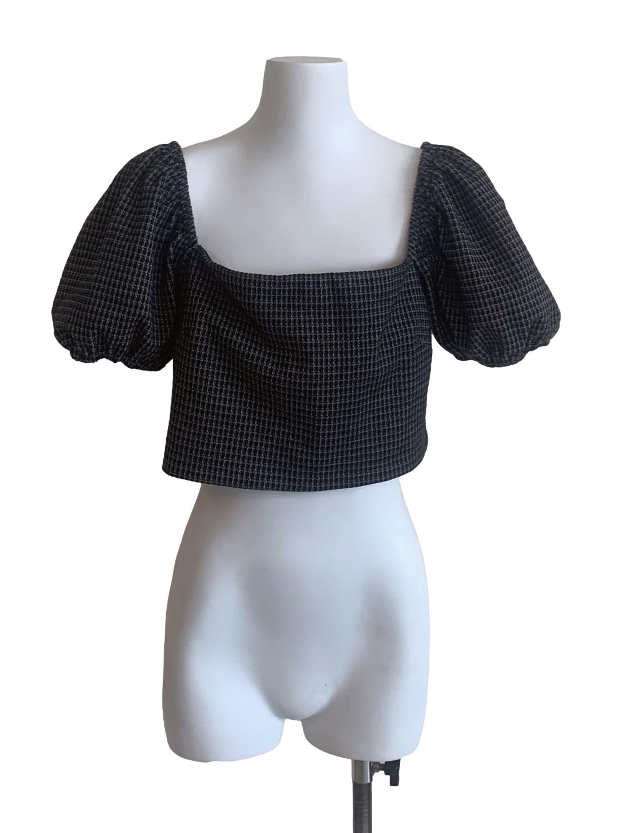 Dark Berry Checkered Top