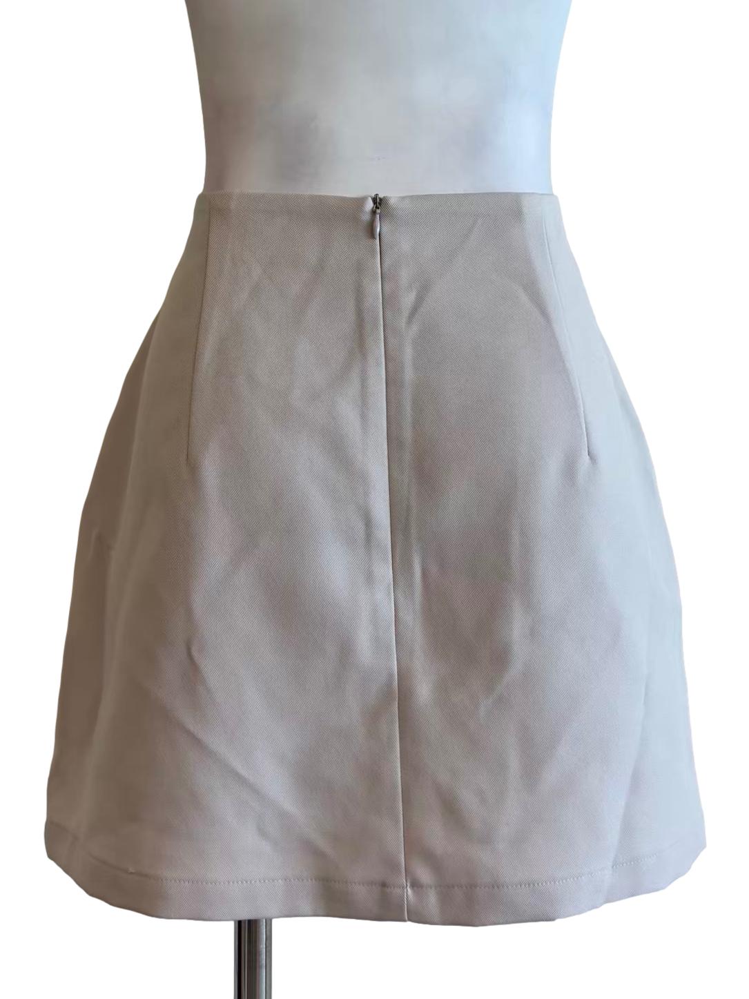 Bone White Mini Skirt