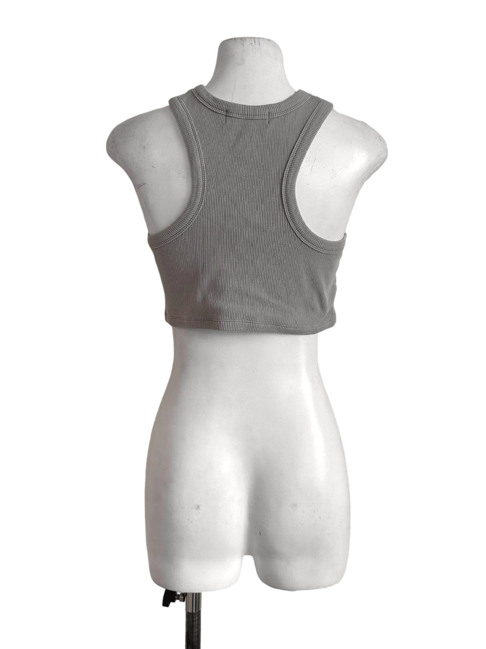 Dark Grey Knit Halter Tank Top YHF