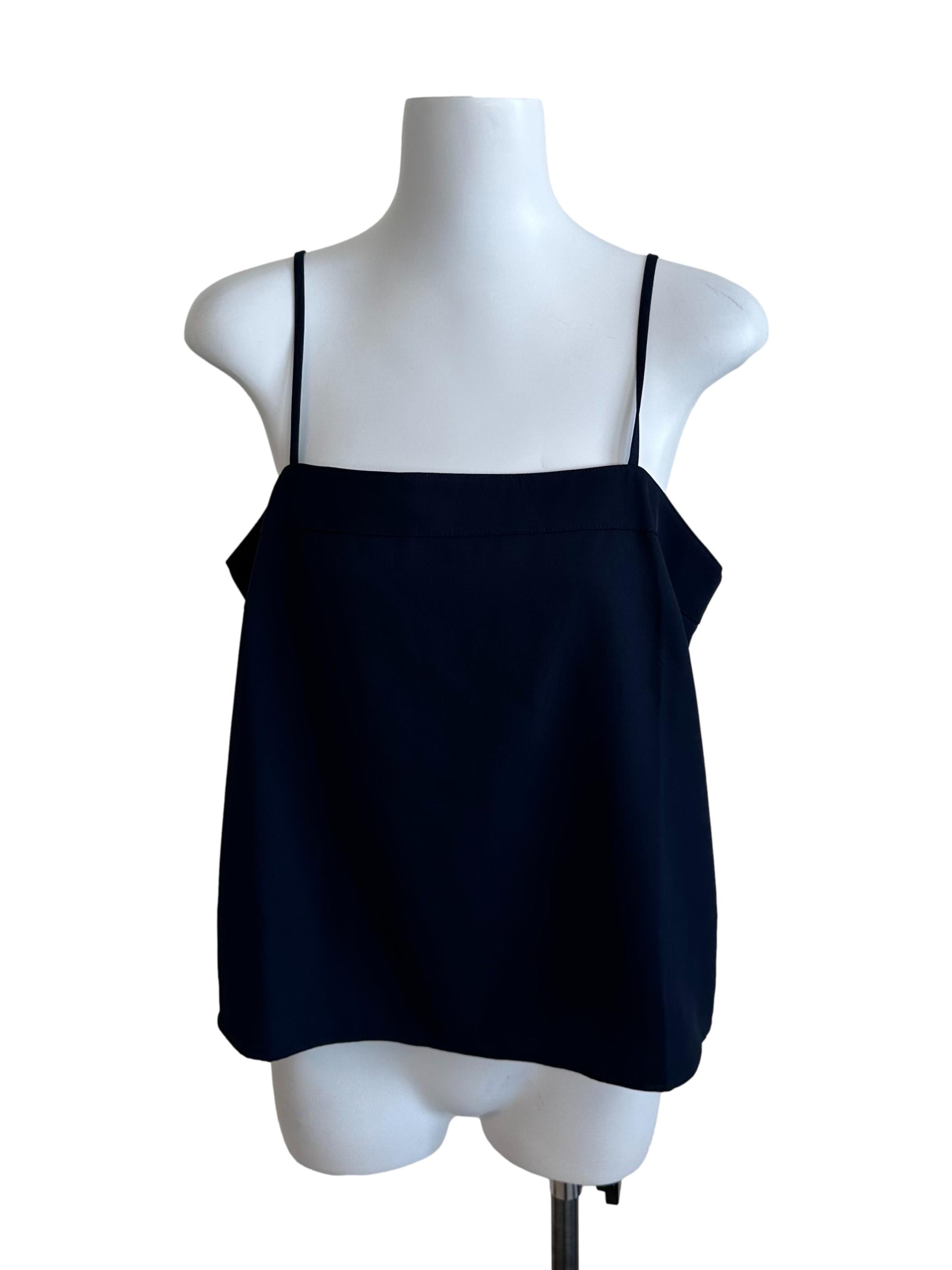 Navy Blue Square Neck Slip Top