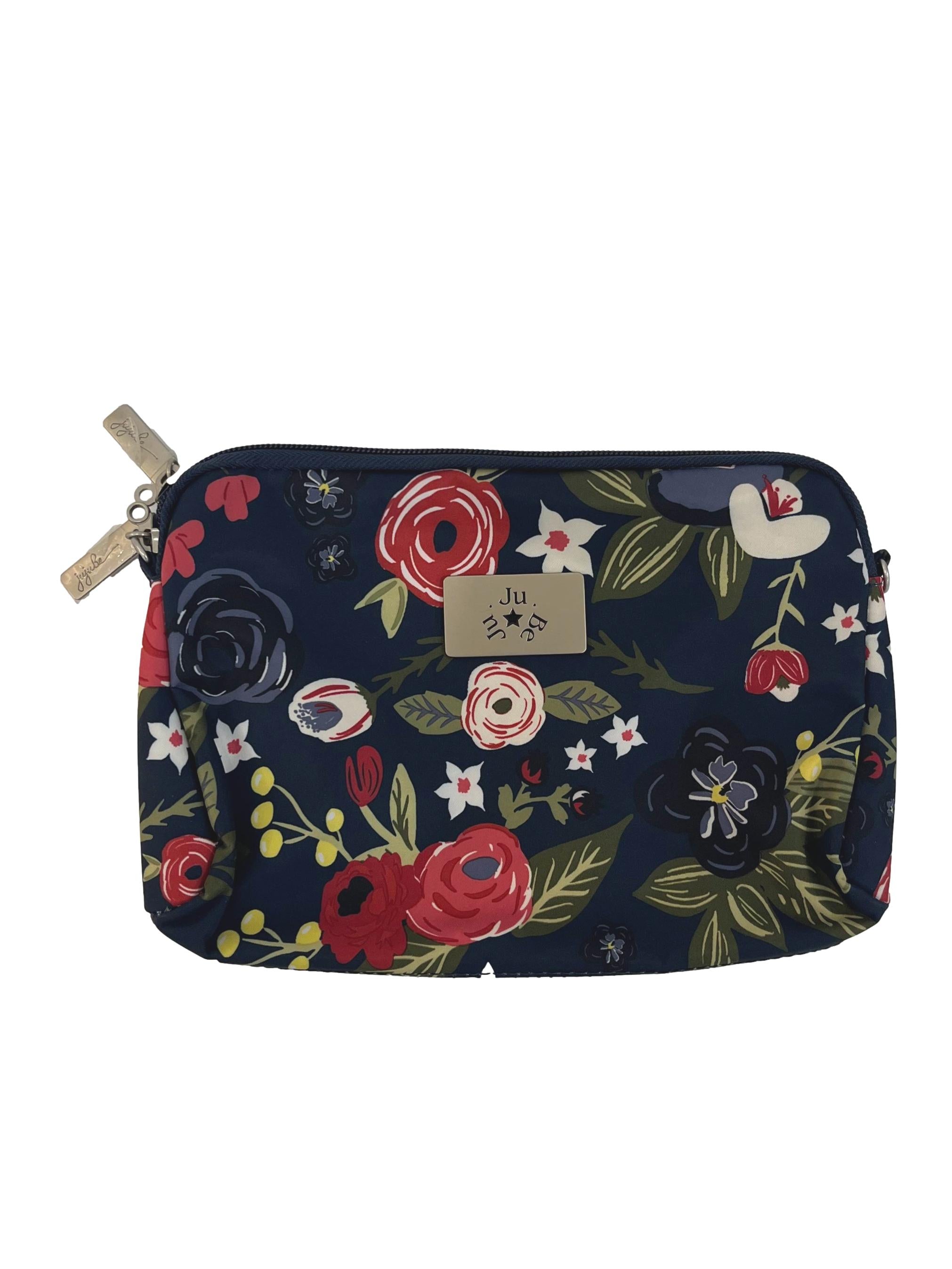 Blue Floral Pouch With Straps