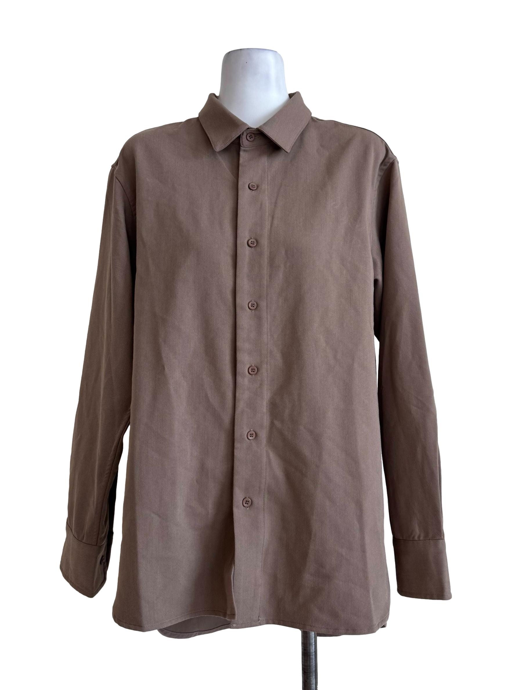 Dirt Brown Long Sleeve Blouse