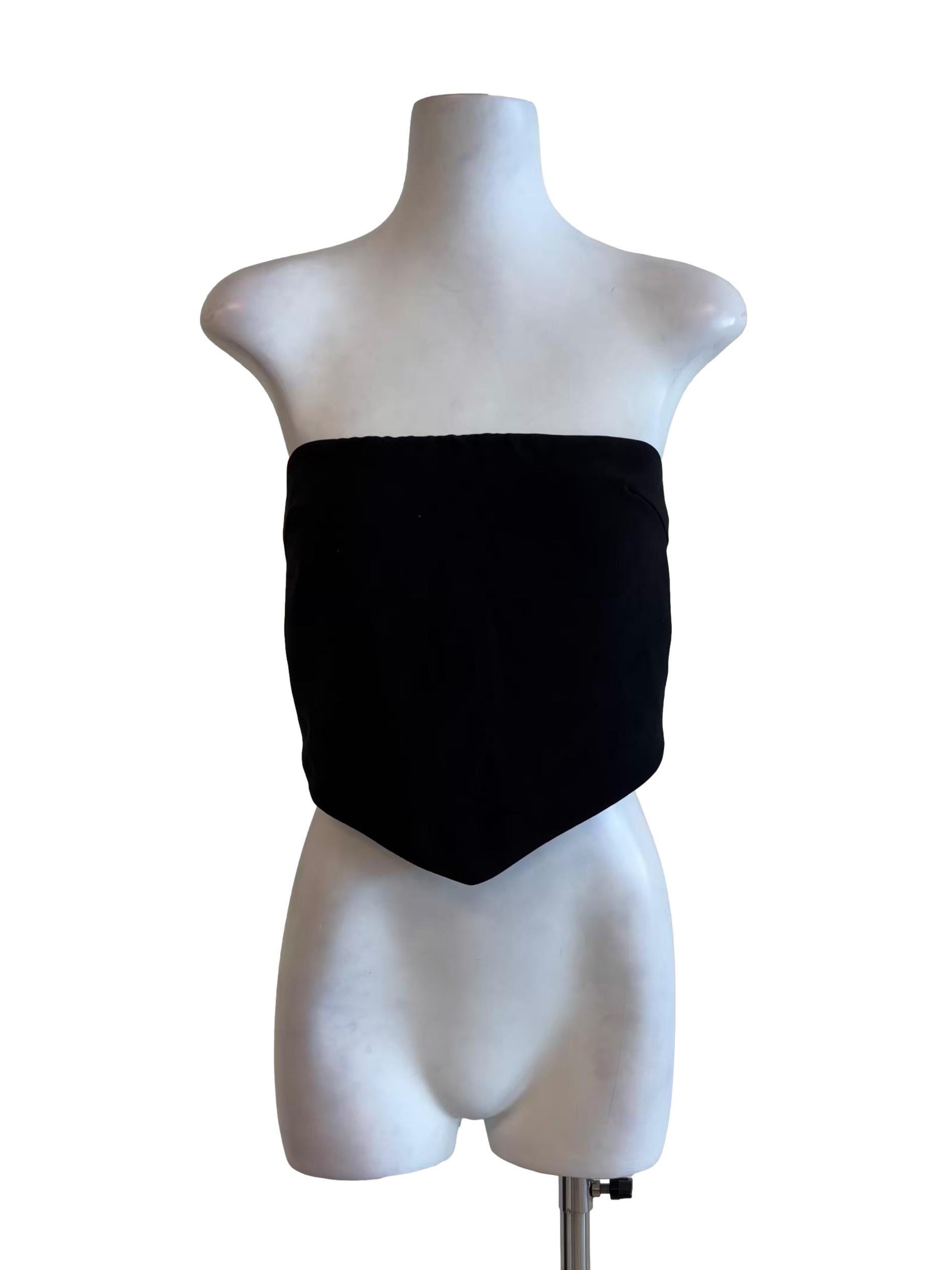 Ink Black Strapless Triangle Top