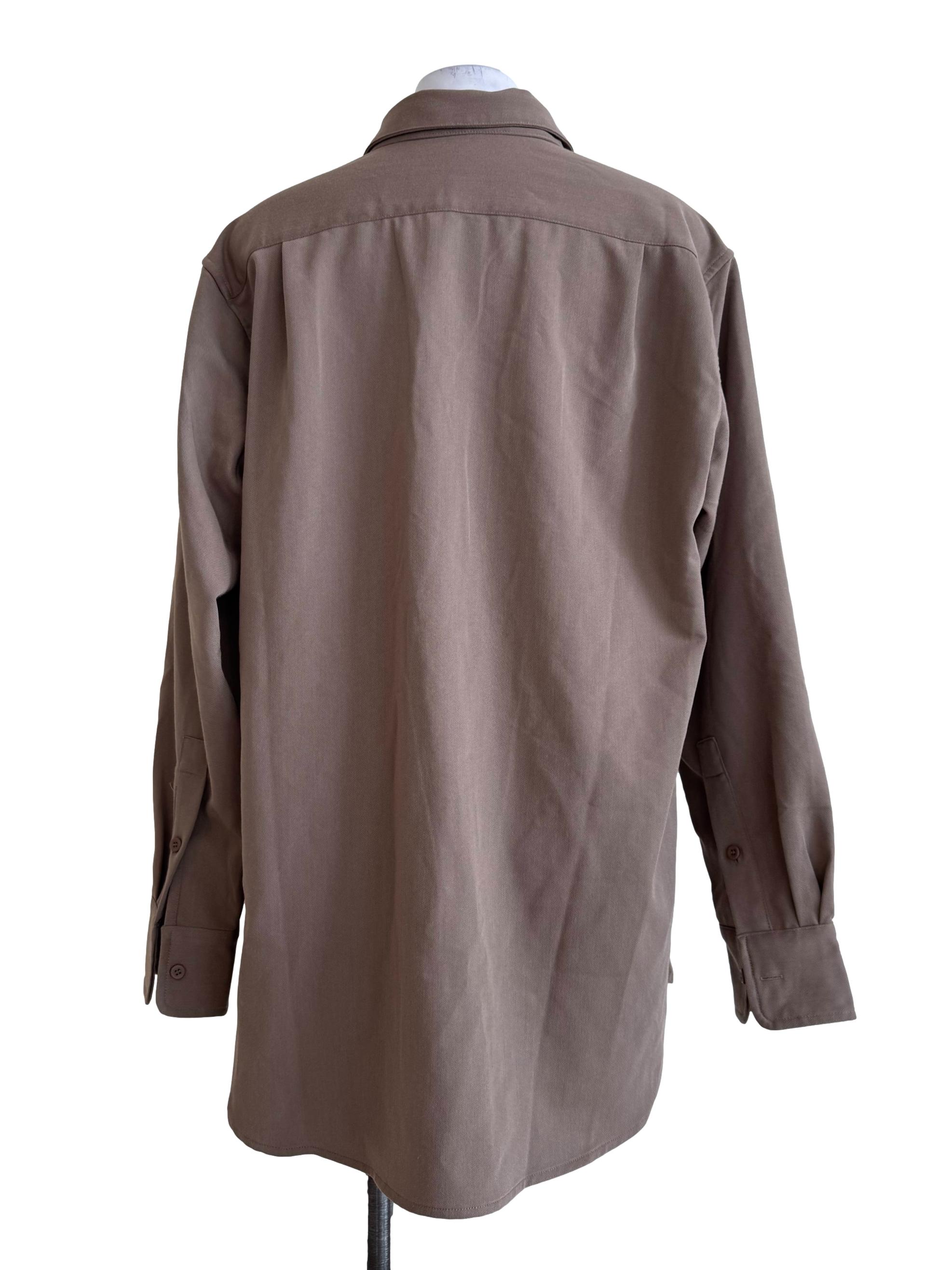 Dirt Brown Long Sleeve Blouse