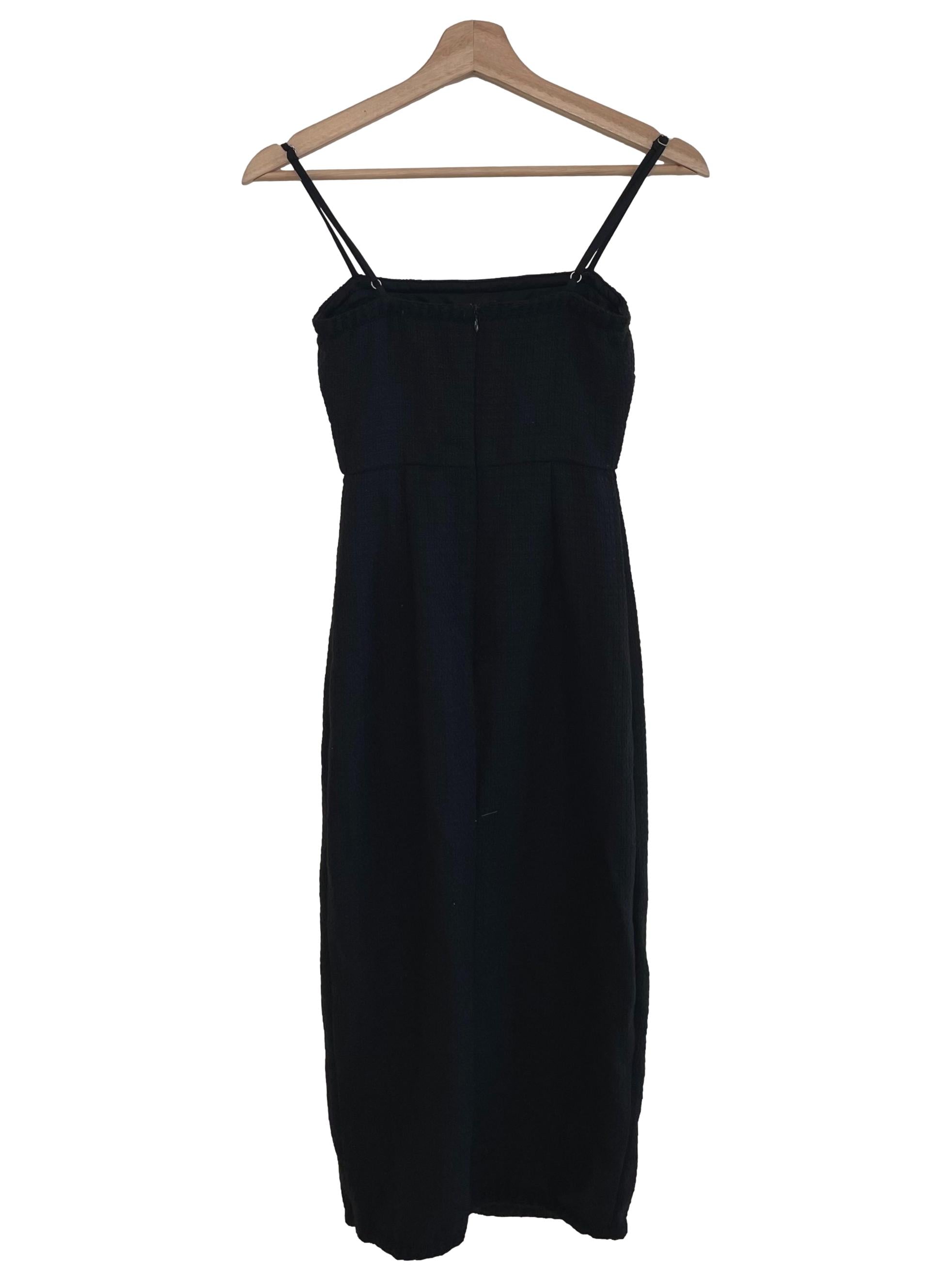 Black Tweed Slip Dress
