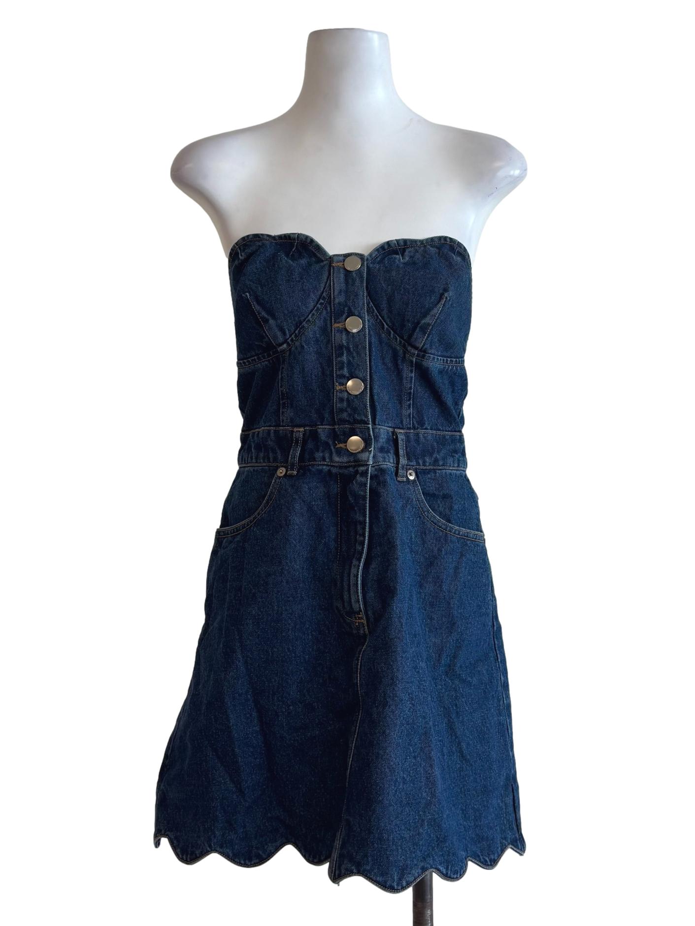Strapless Denim Sweetheart Dress