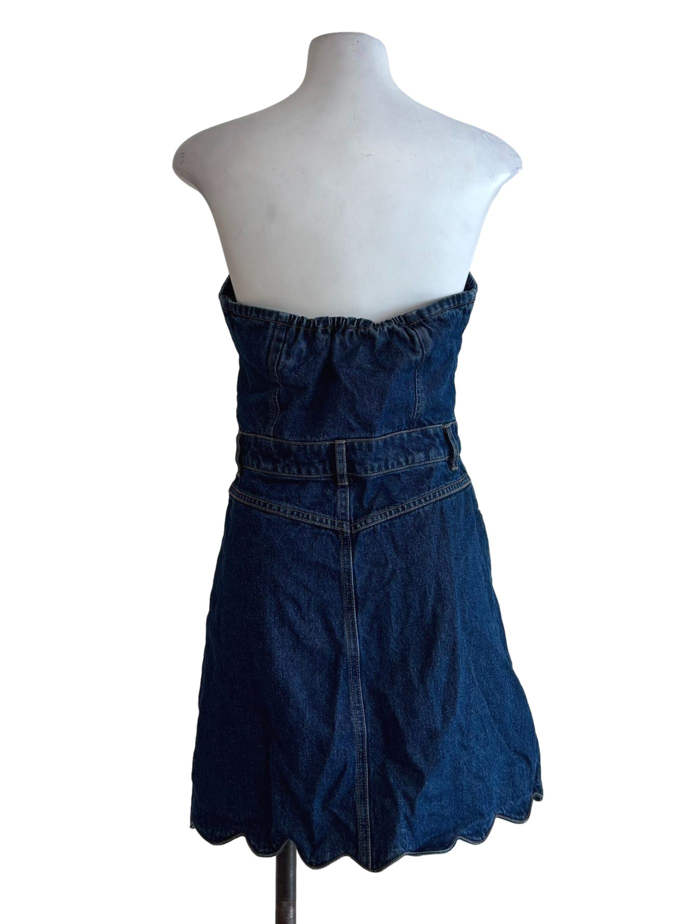 Strapless Denim Sweetheart Dress