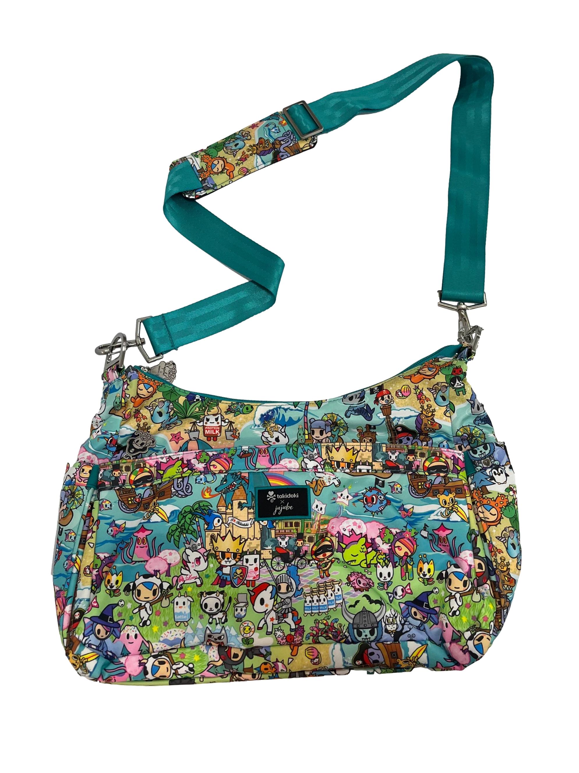 Multi-Colour Printed Crossbody Bag