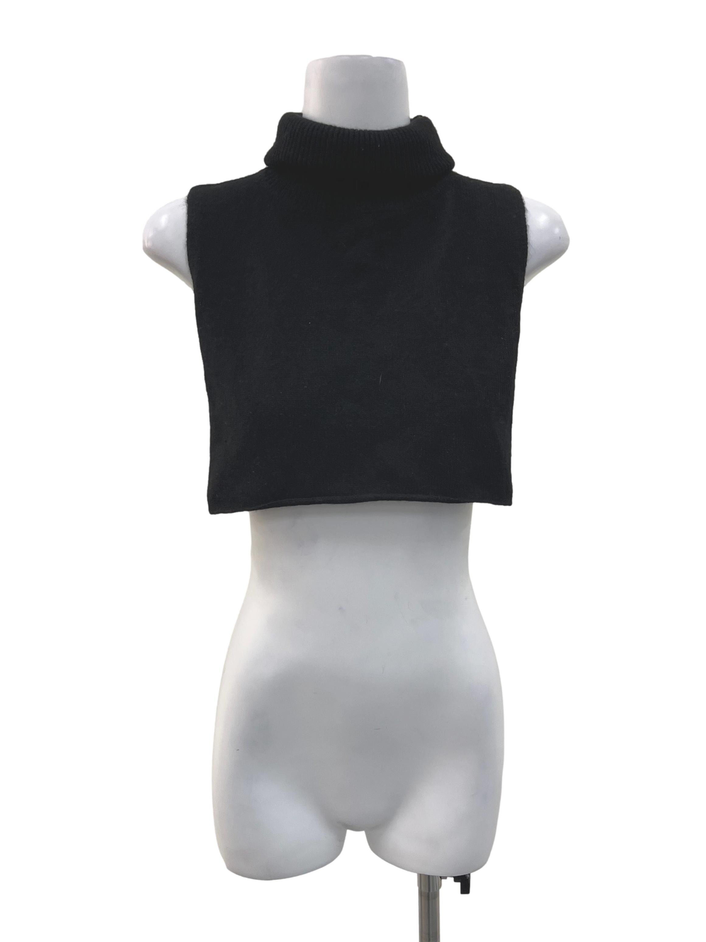 Black Knitted Faux Turtle Neck