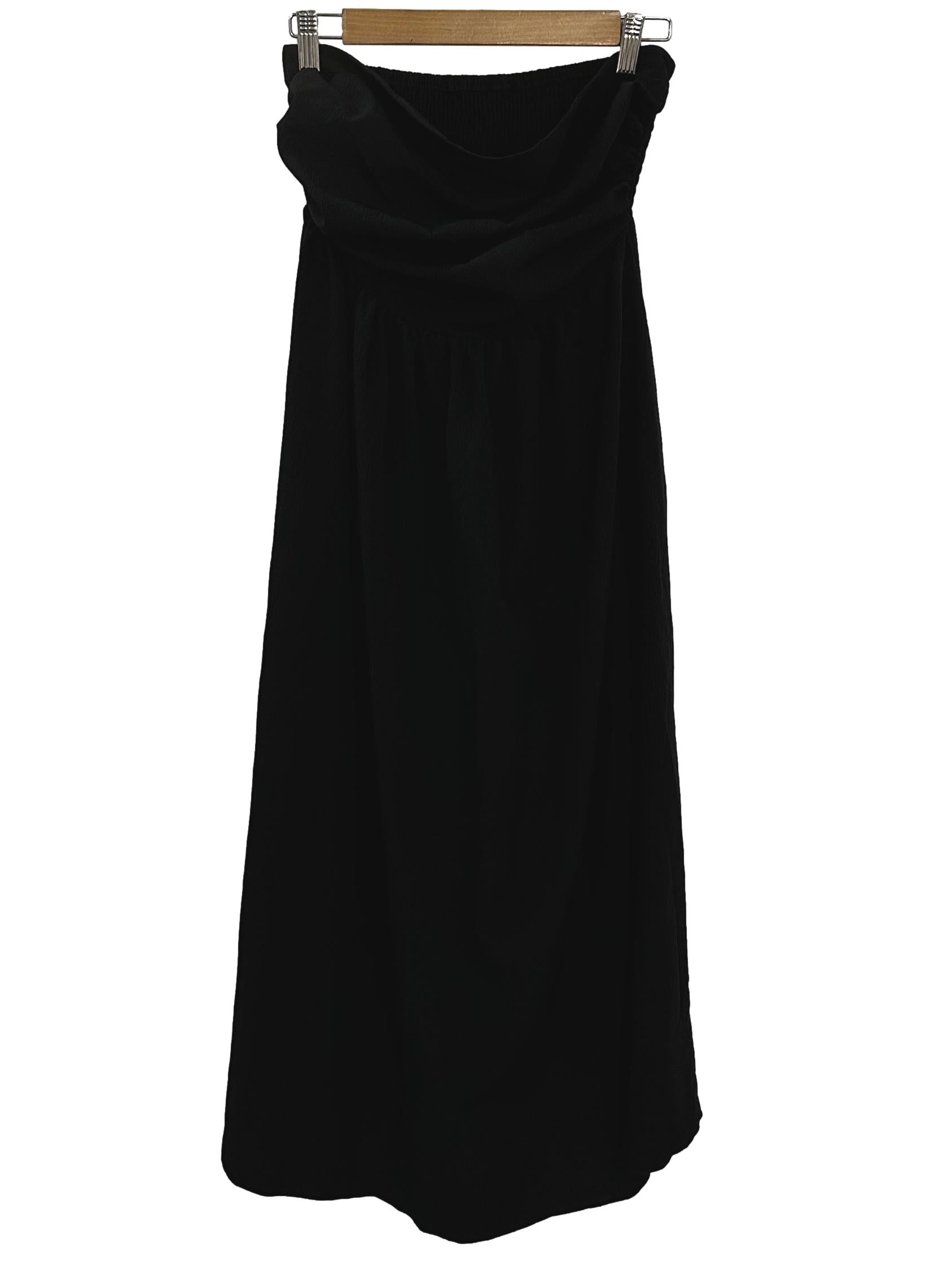 Raven Black Tube Midi Dress