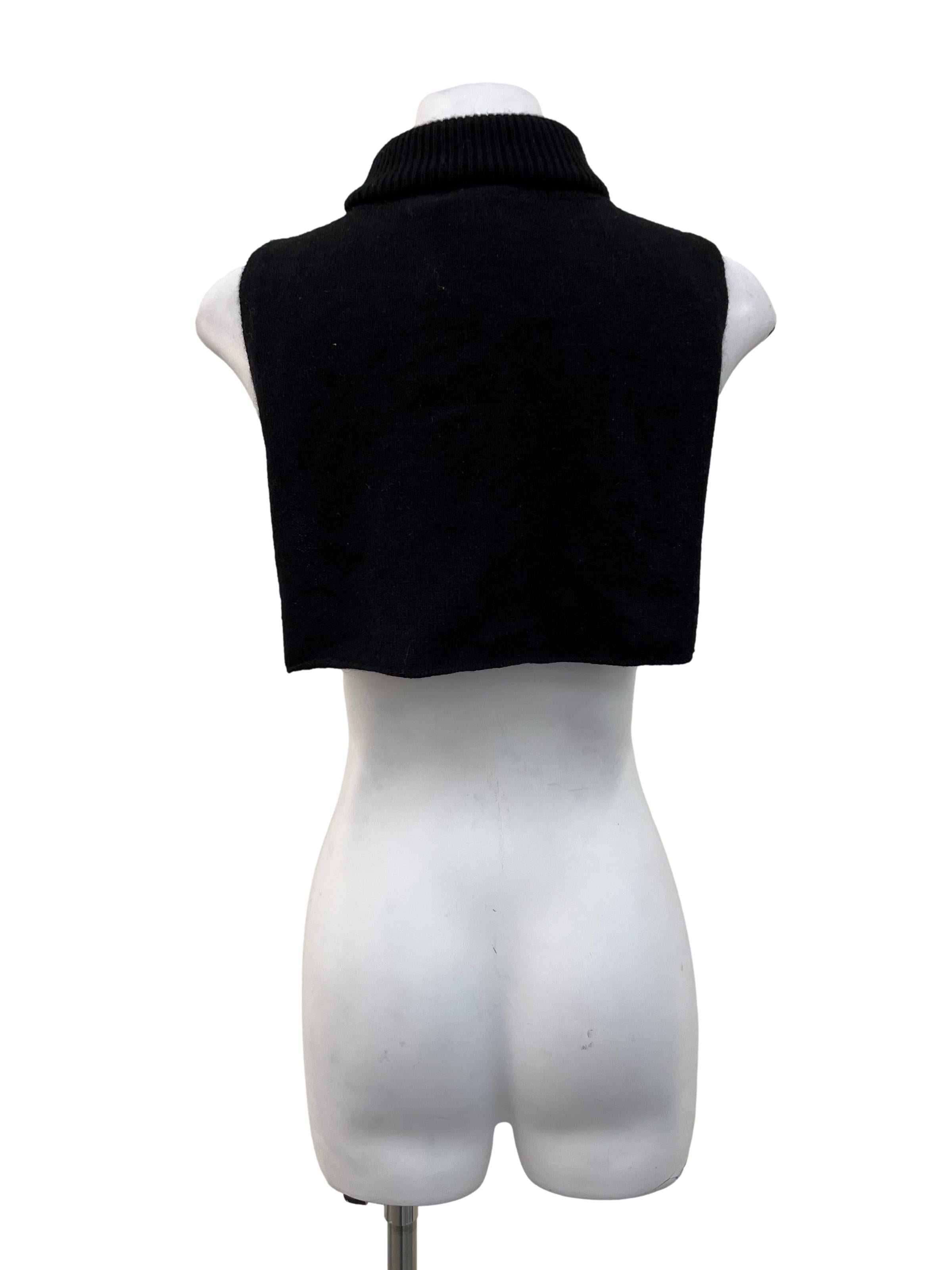 Black Knitted Faux Turtle Neck