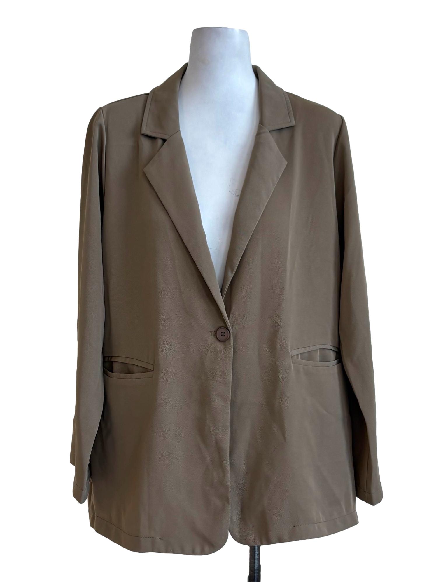 Coffee Cutaway Blazer