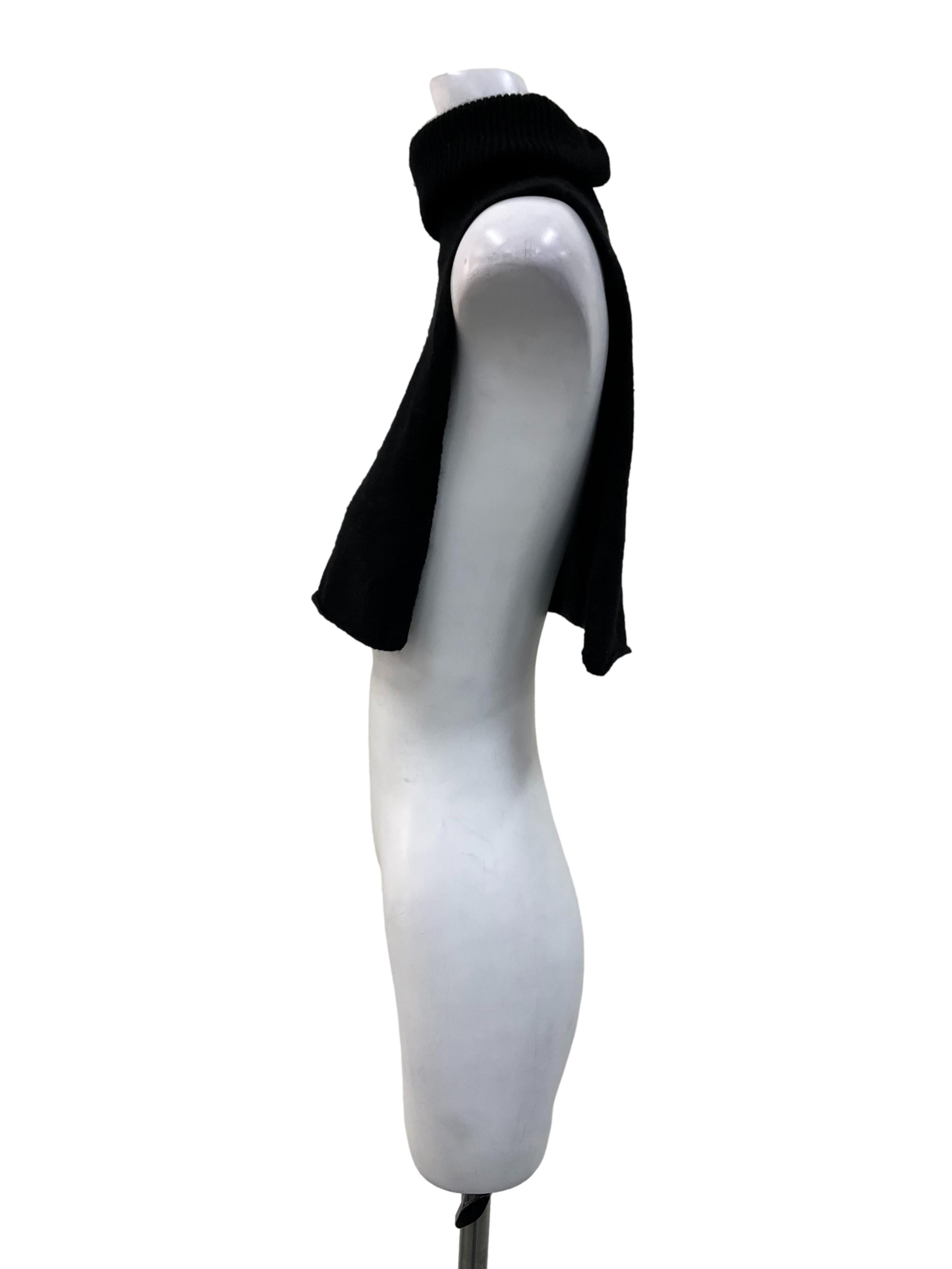 Black Knitted Faux Turtle Neck