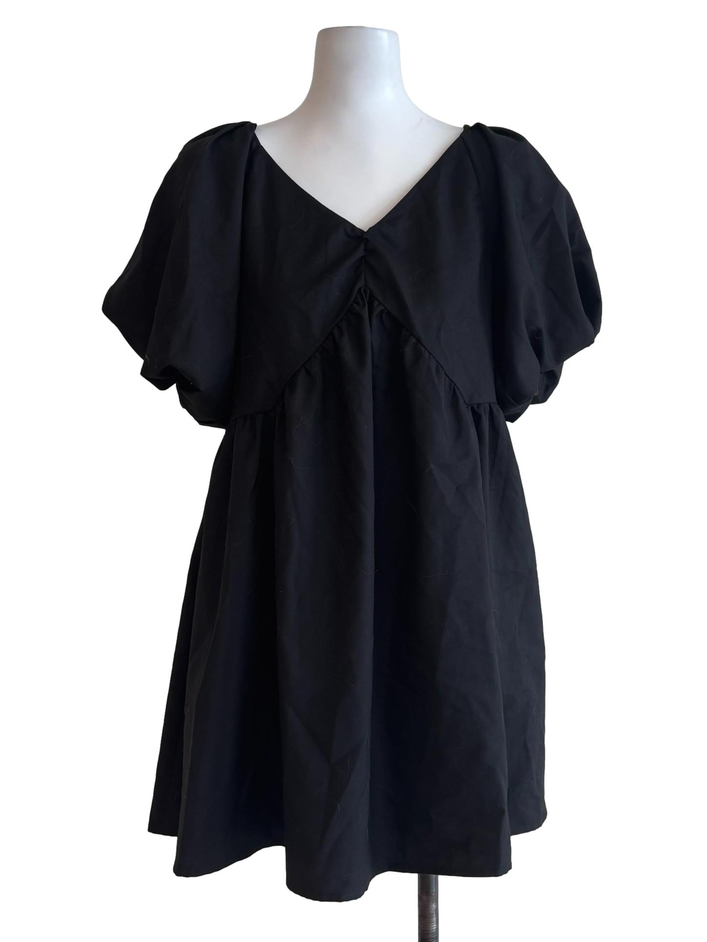 Black V-Neck Dress