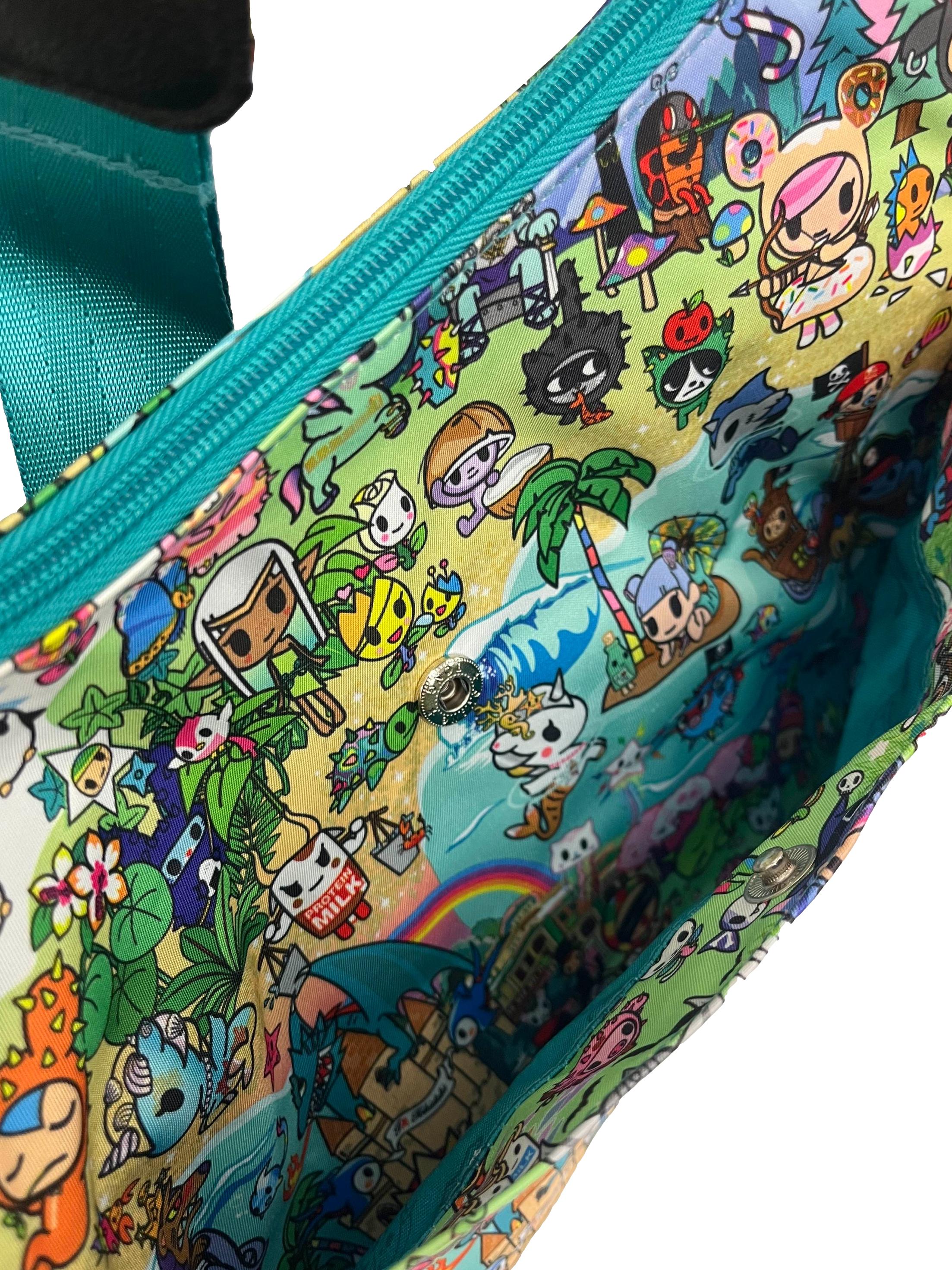 Multi-Colour Printed Crossbody Bag