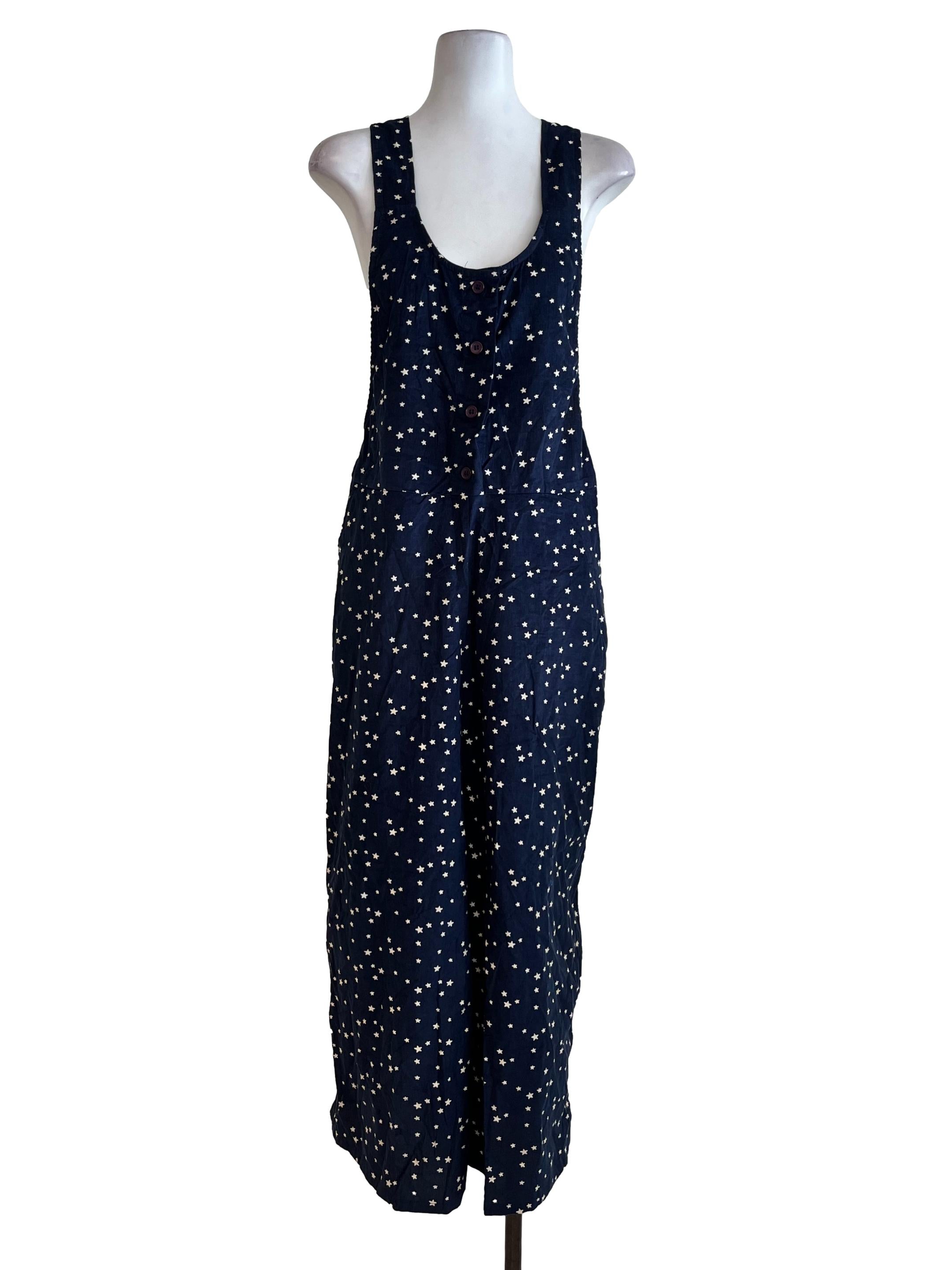 Dark Blue Star Pattern Jumpsuit