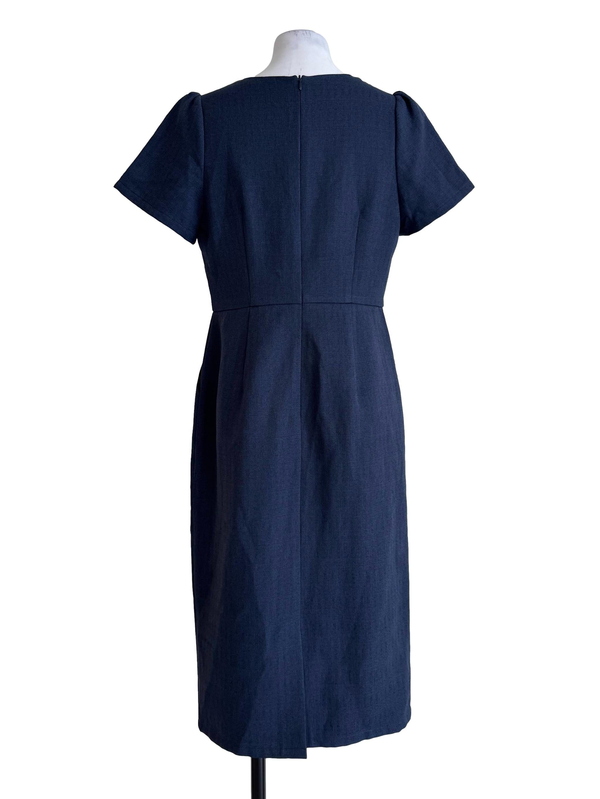 Cobalt Blue Round Neck Dress