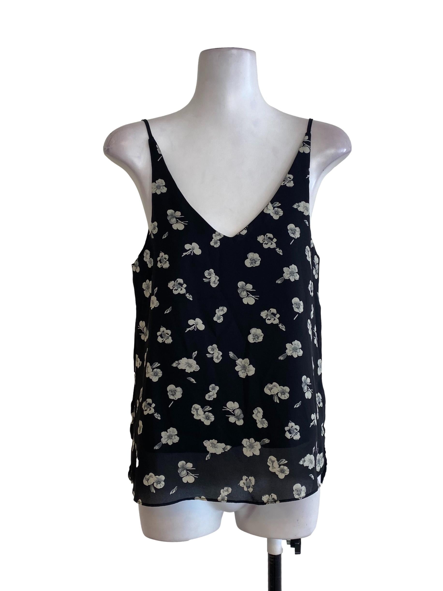 Black Floral Camisole