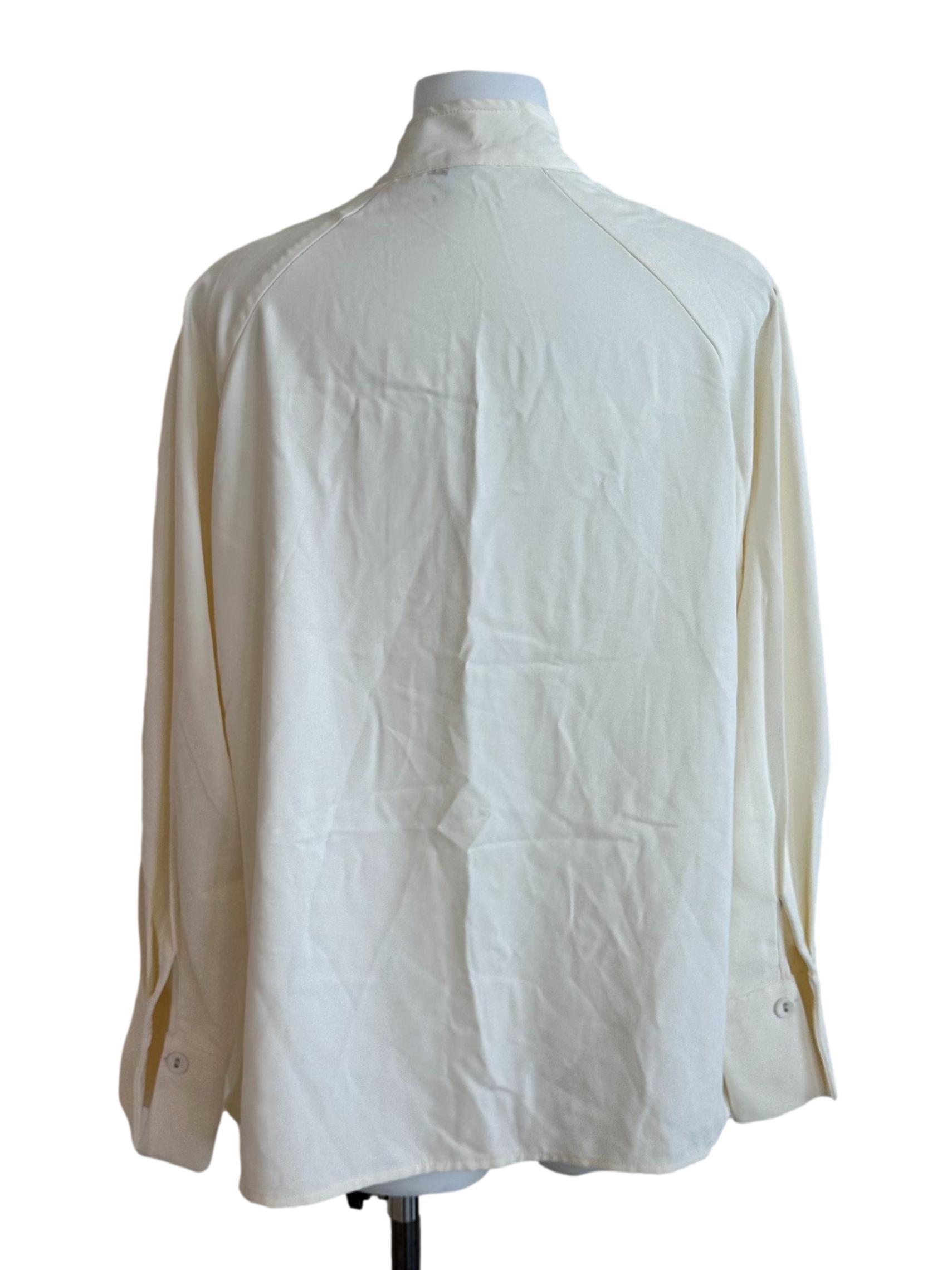 Light Yellow High Neck Button Top