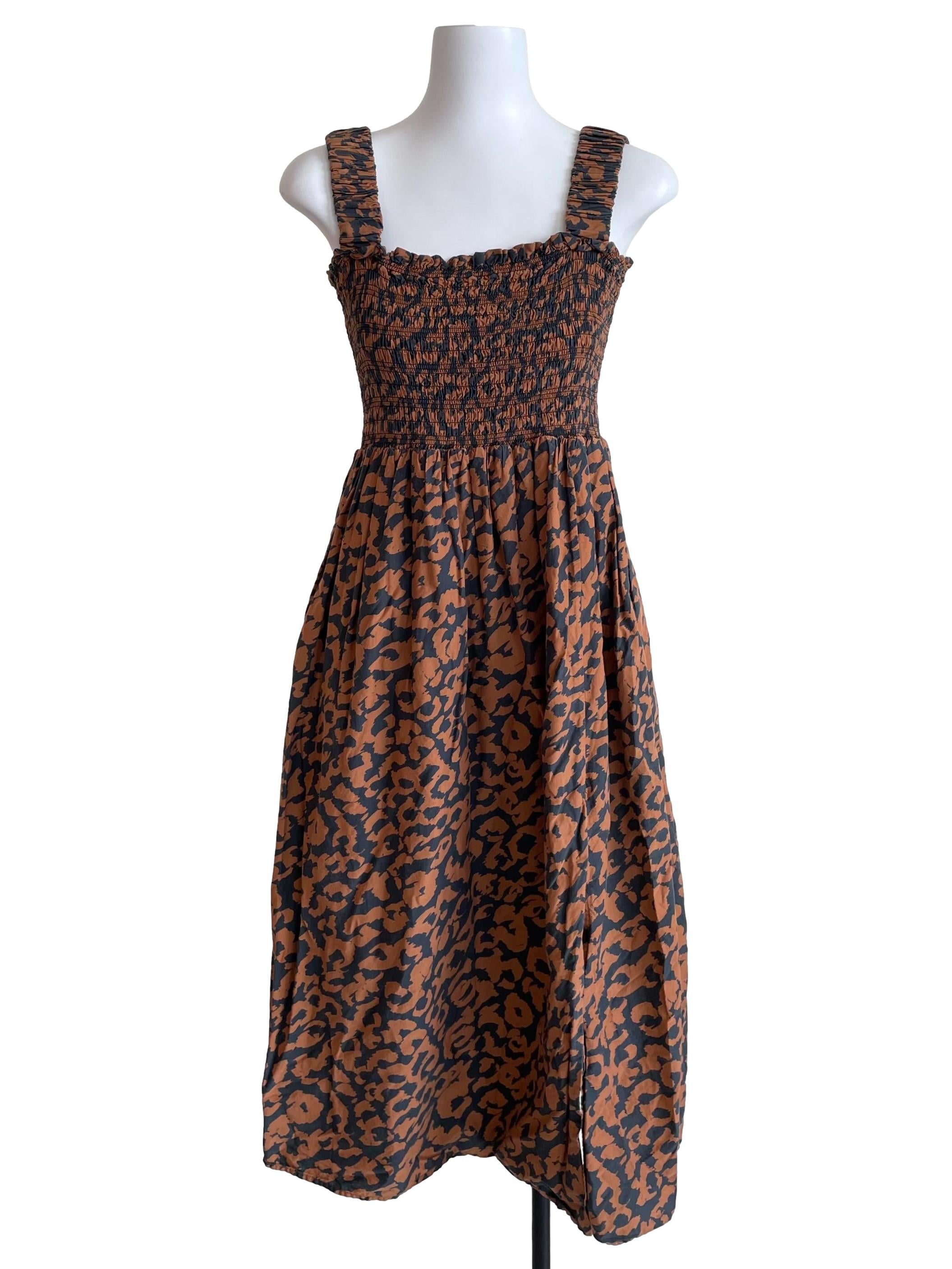 Cider Shirred Dress
