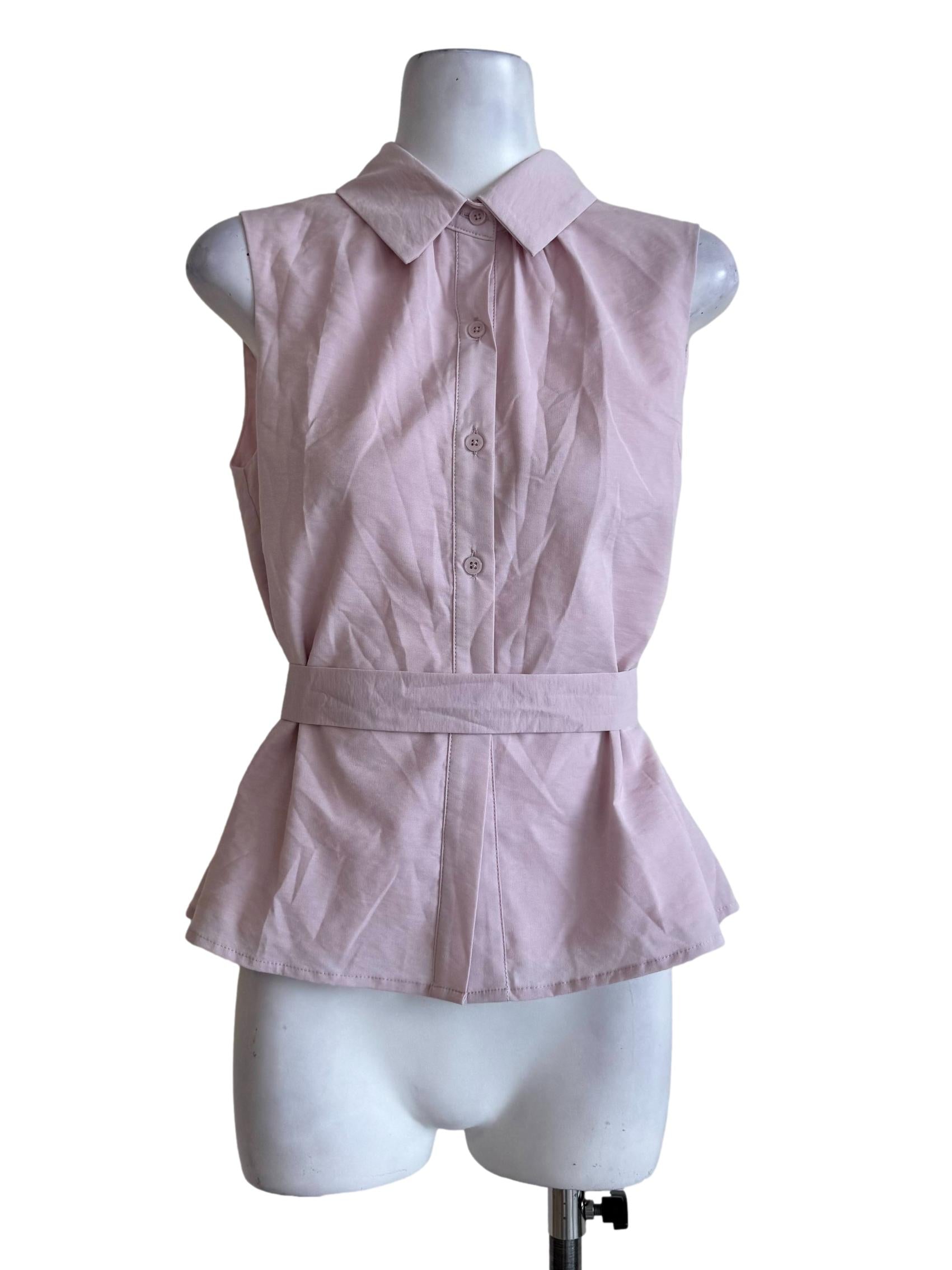 Misty Rose Sleeveless Top