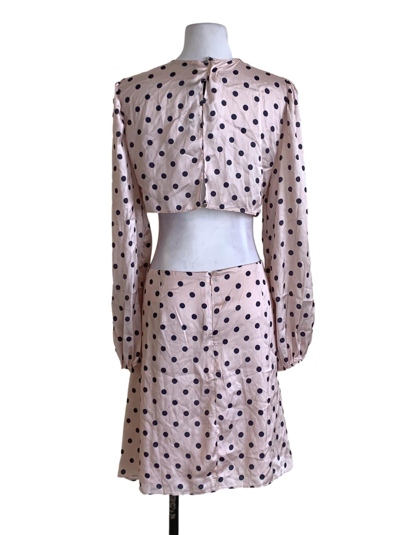 Crepe Polka Dot Empire Dress