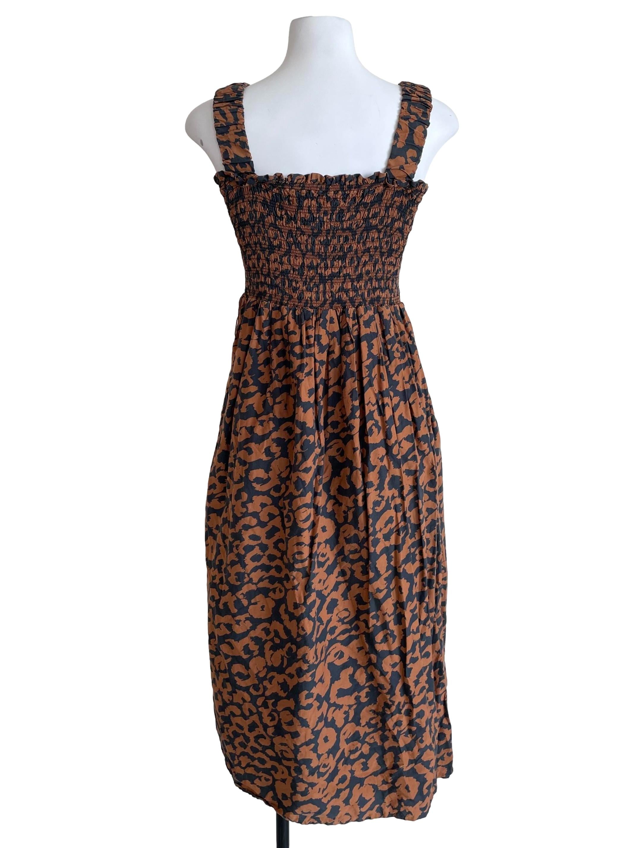 Cider Shirred Dress