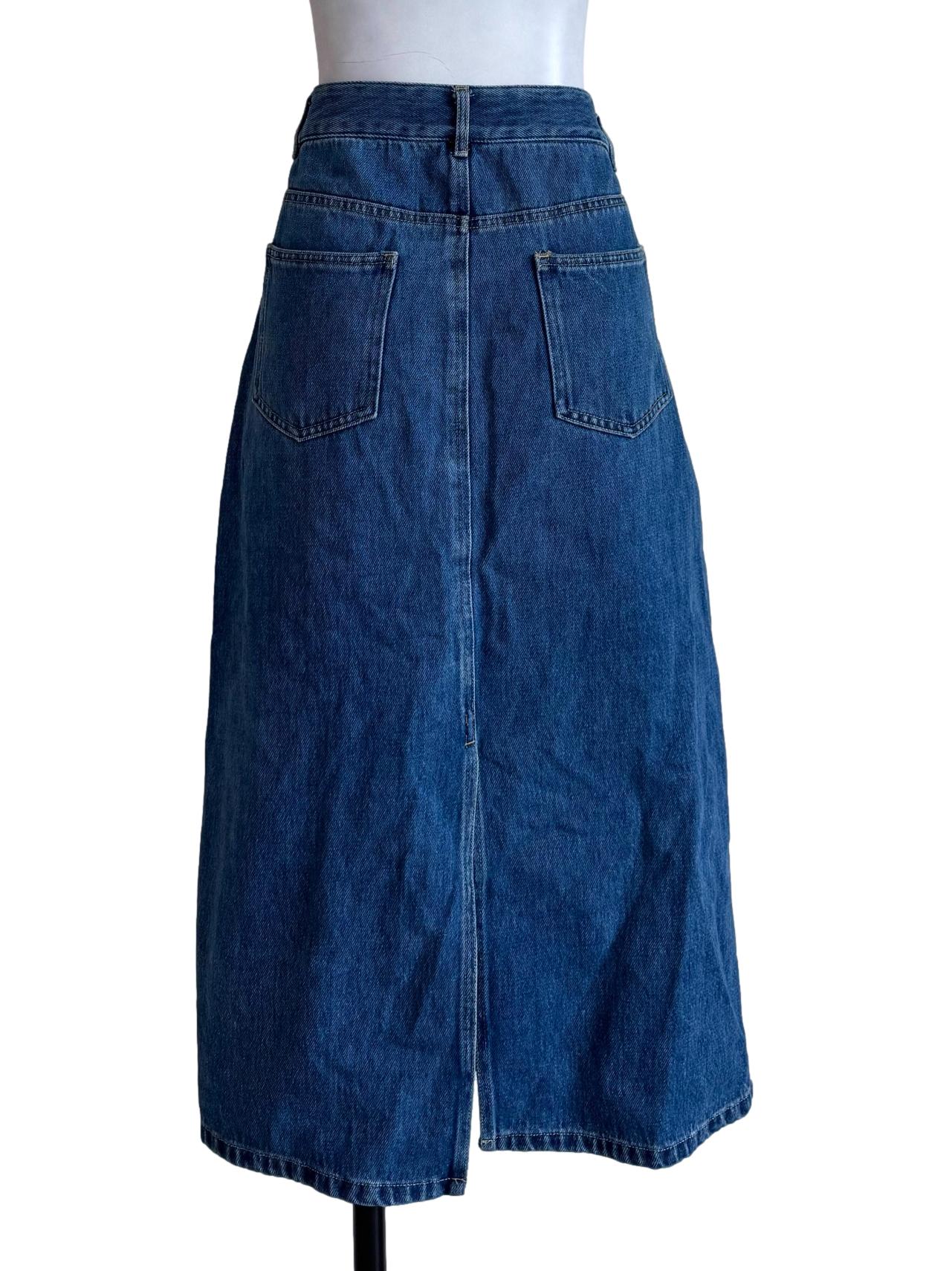 Pool Denim A-Line Skirt