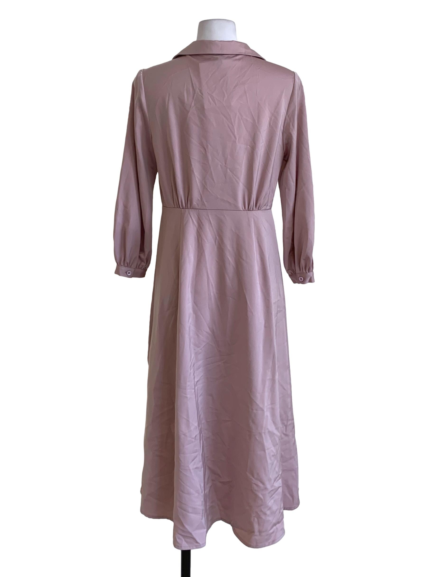 Periwinkle Wing Collar Empire Dress