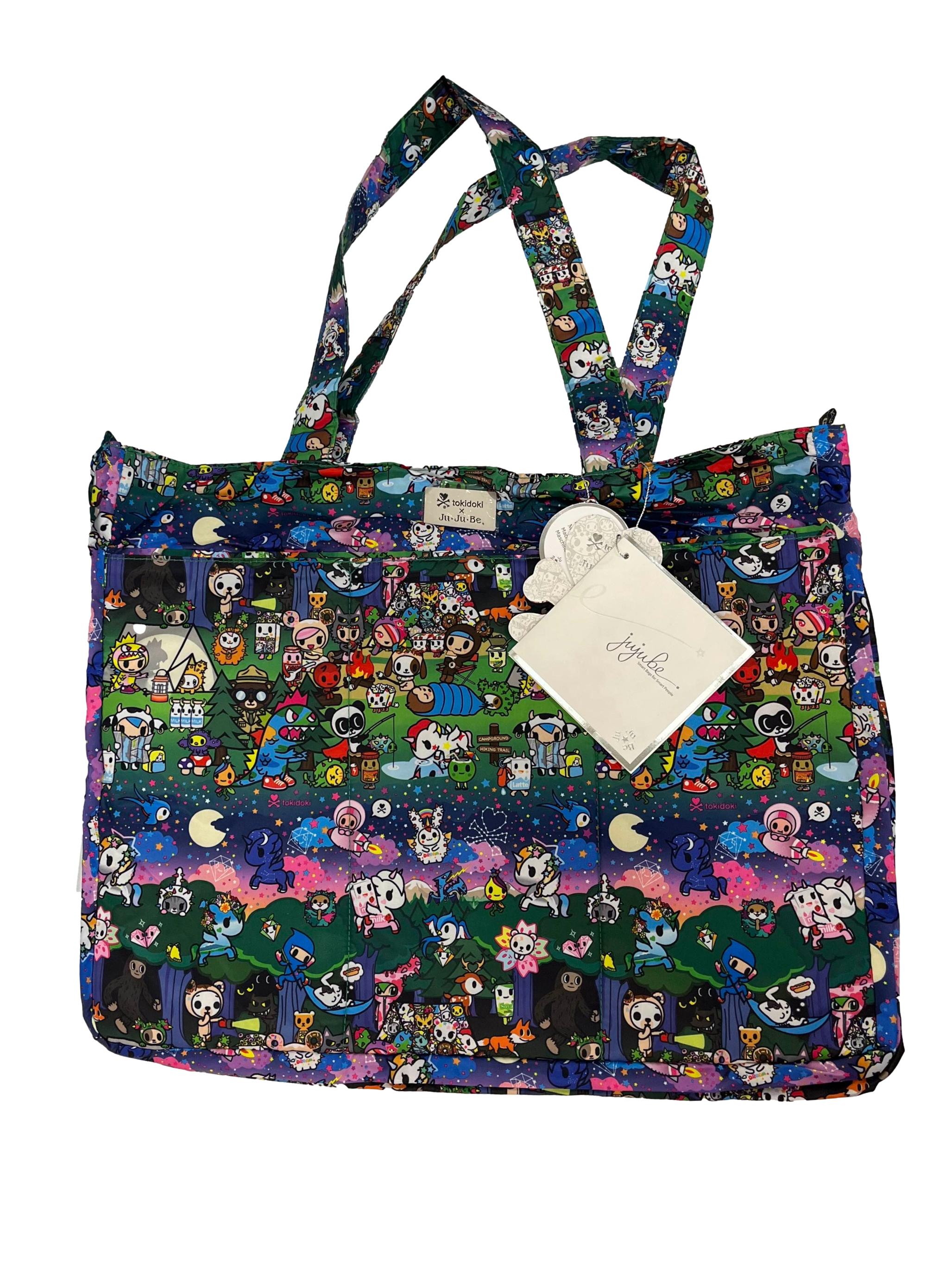 Multi-Colour Printed Large Tote Bag