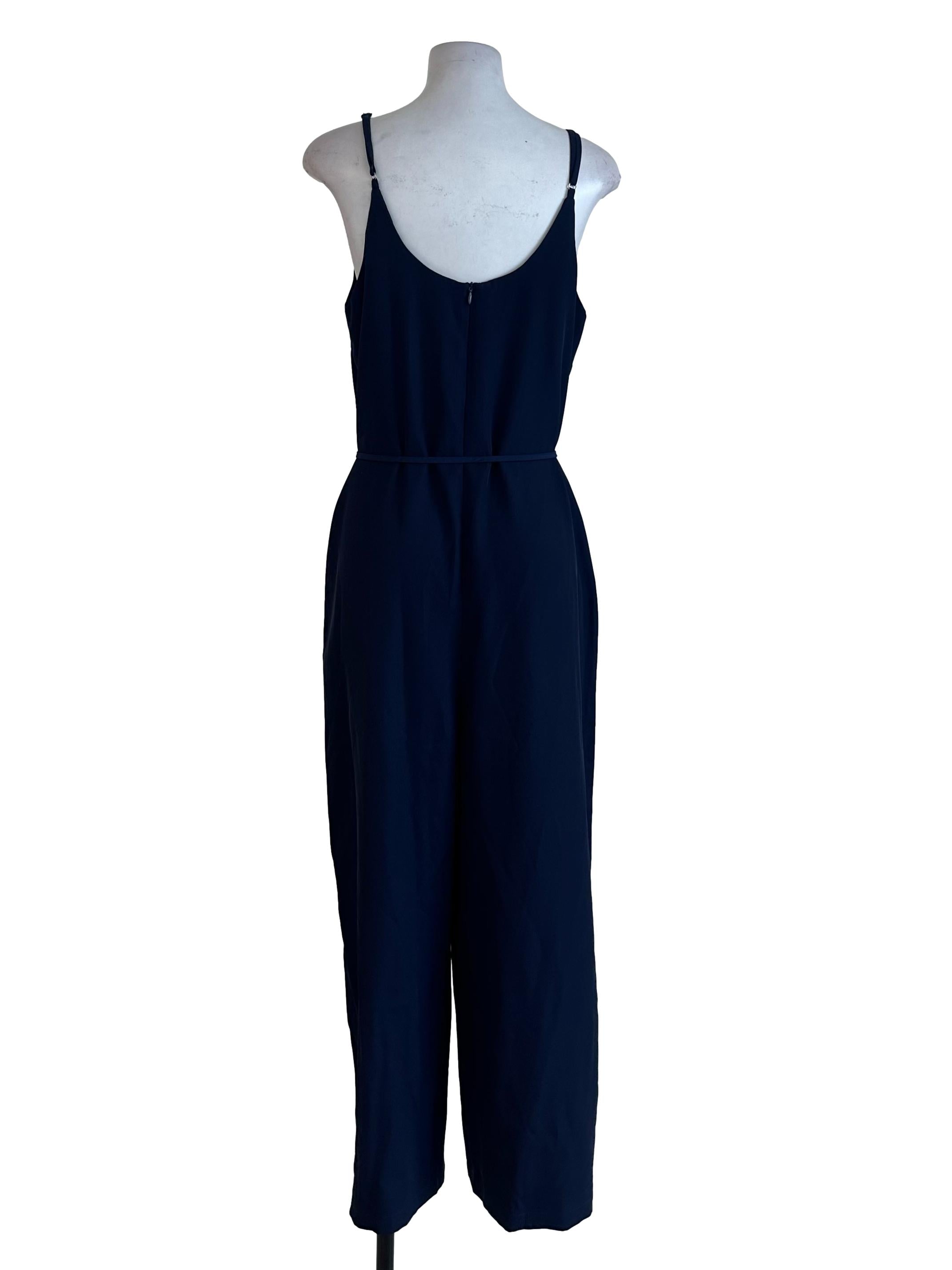Navy Blue Plain Jumpsuit