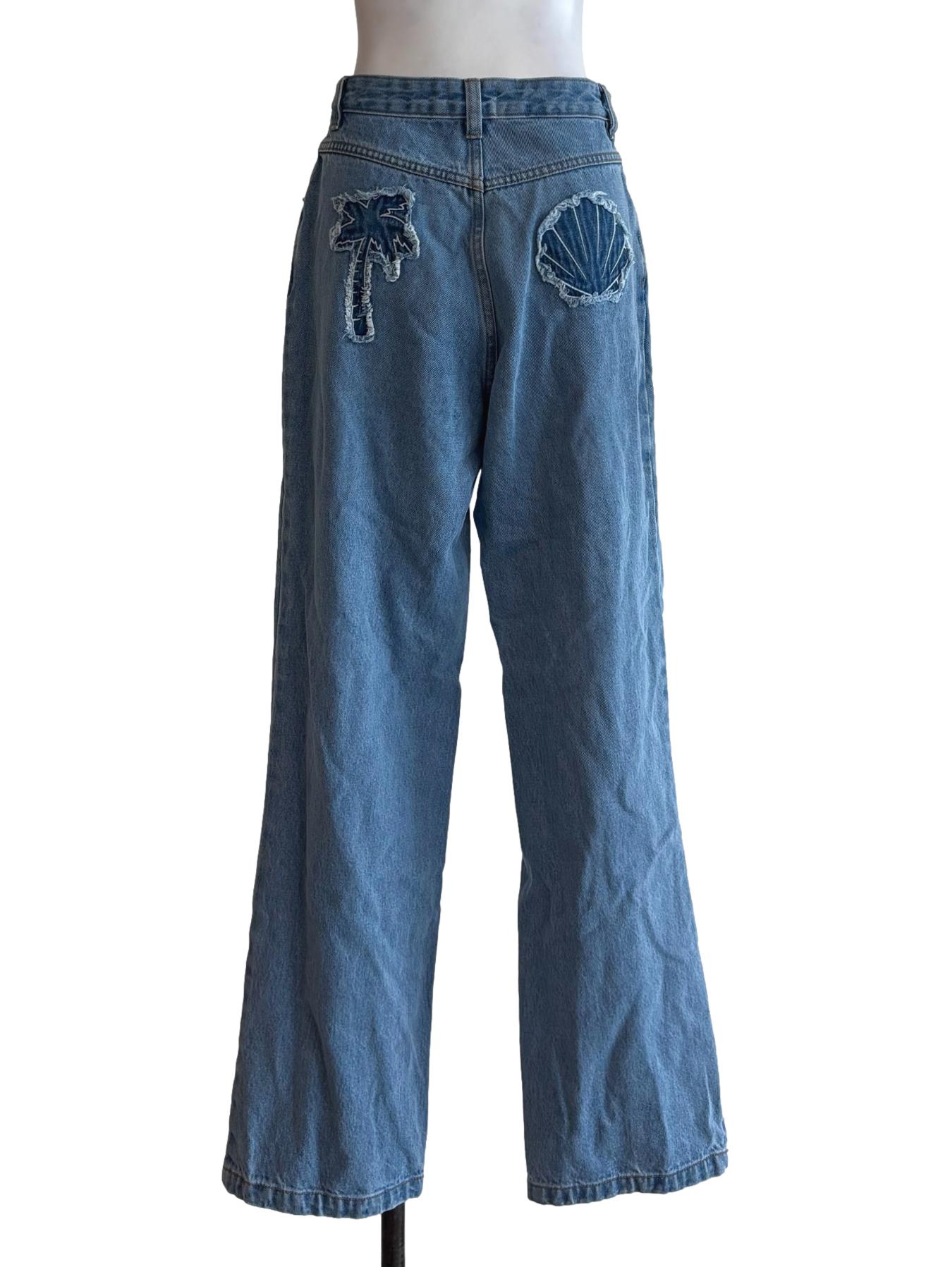Blue Denim Straight Cut Jeans