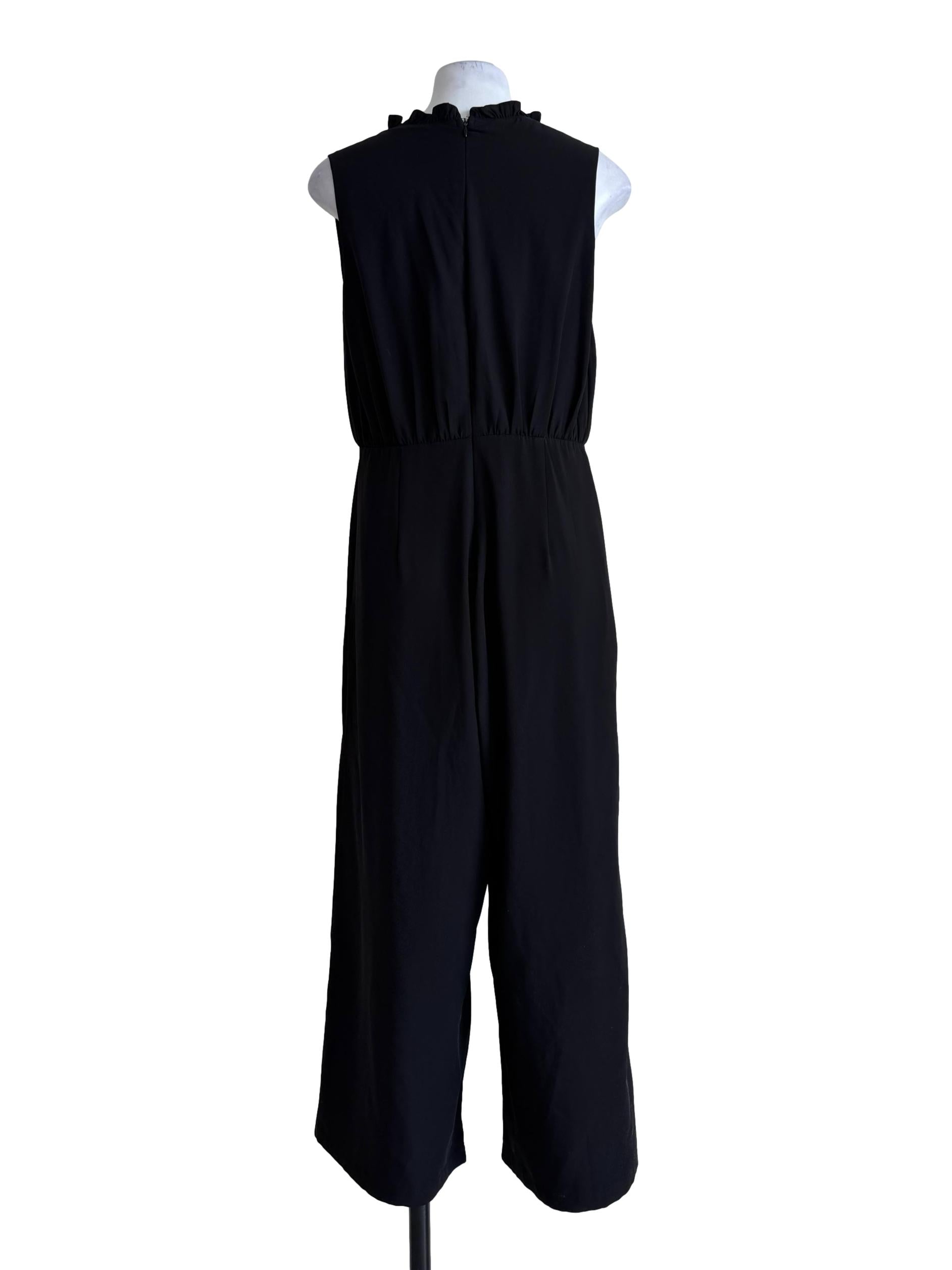 Jet Black Sleeveless Jumpsuit