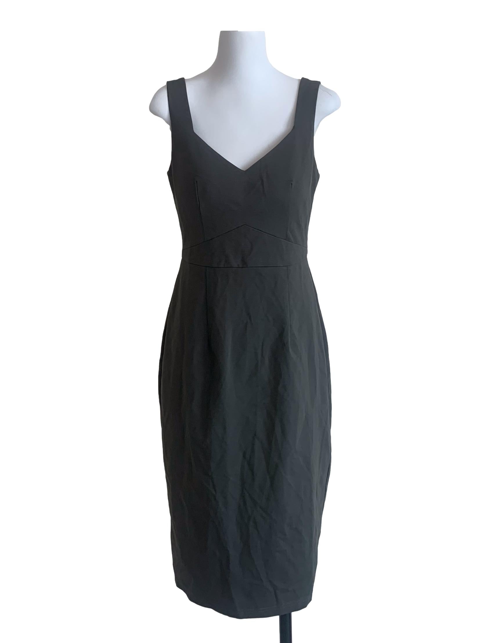 Seaweed Green Sheath Dress