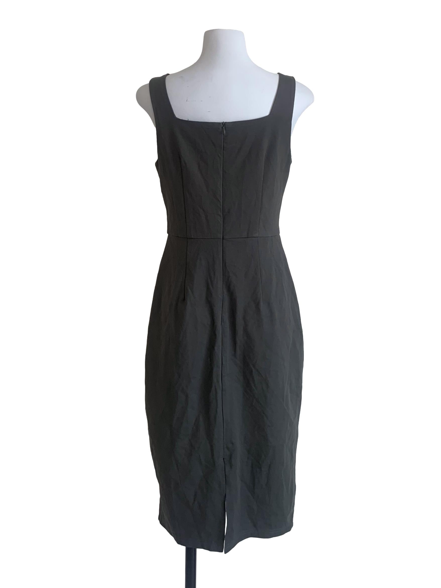 Seaweed Green Sheath Dress